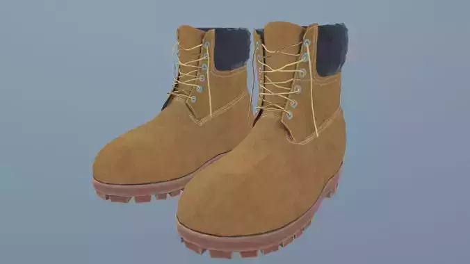 TIMBERLAND STYLISED SHOES PBR Low-poly 3D model