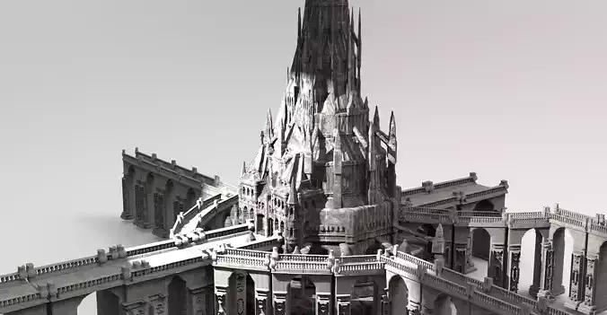 Maleficent castle Tower 2 3D model