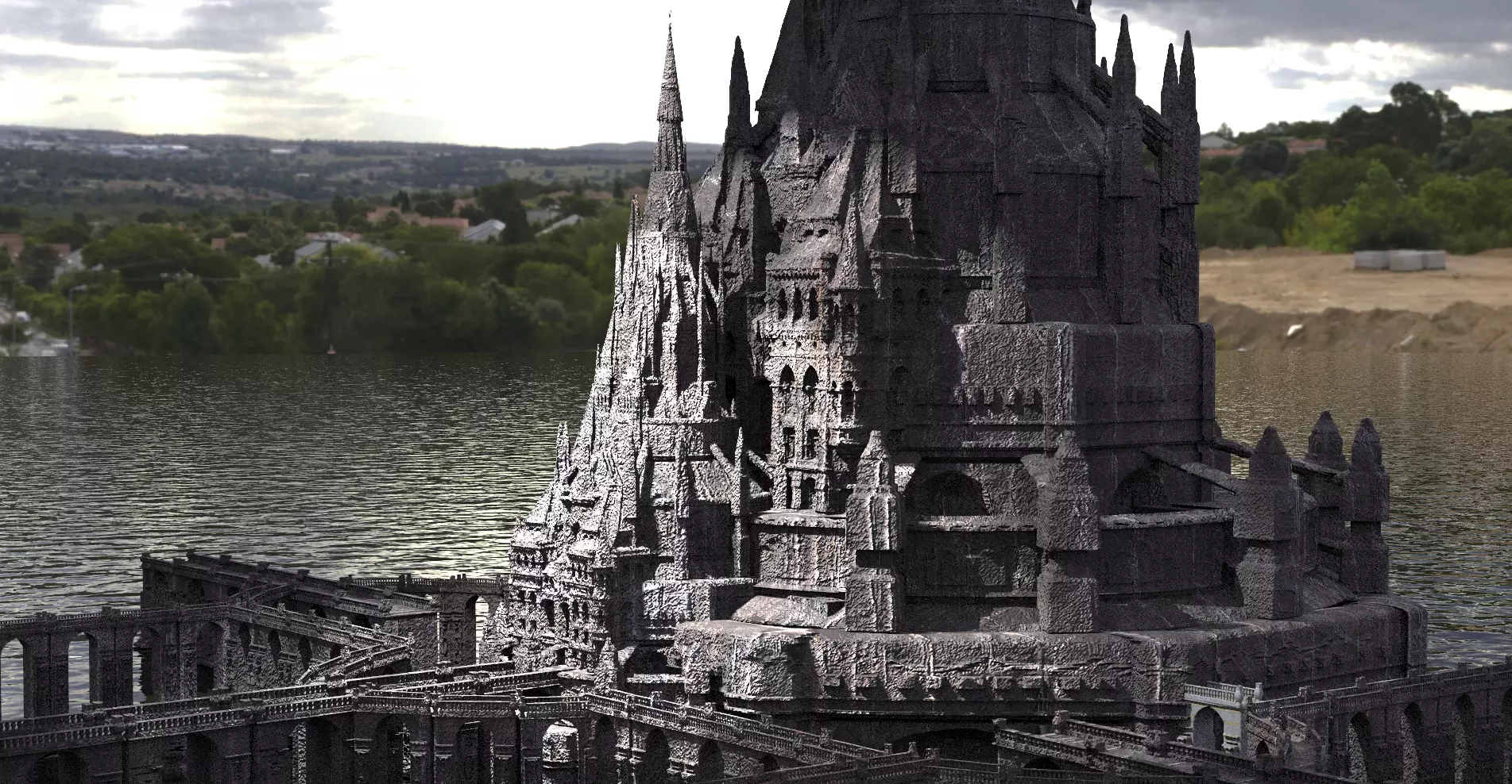 Maleficent castle Tower 3 3D model_0