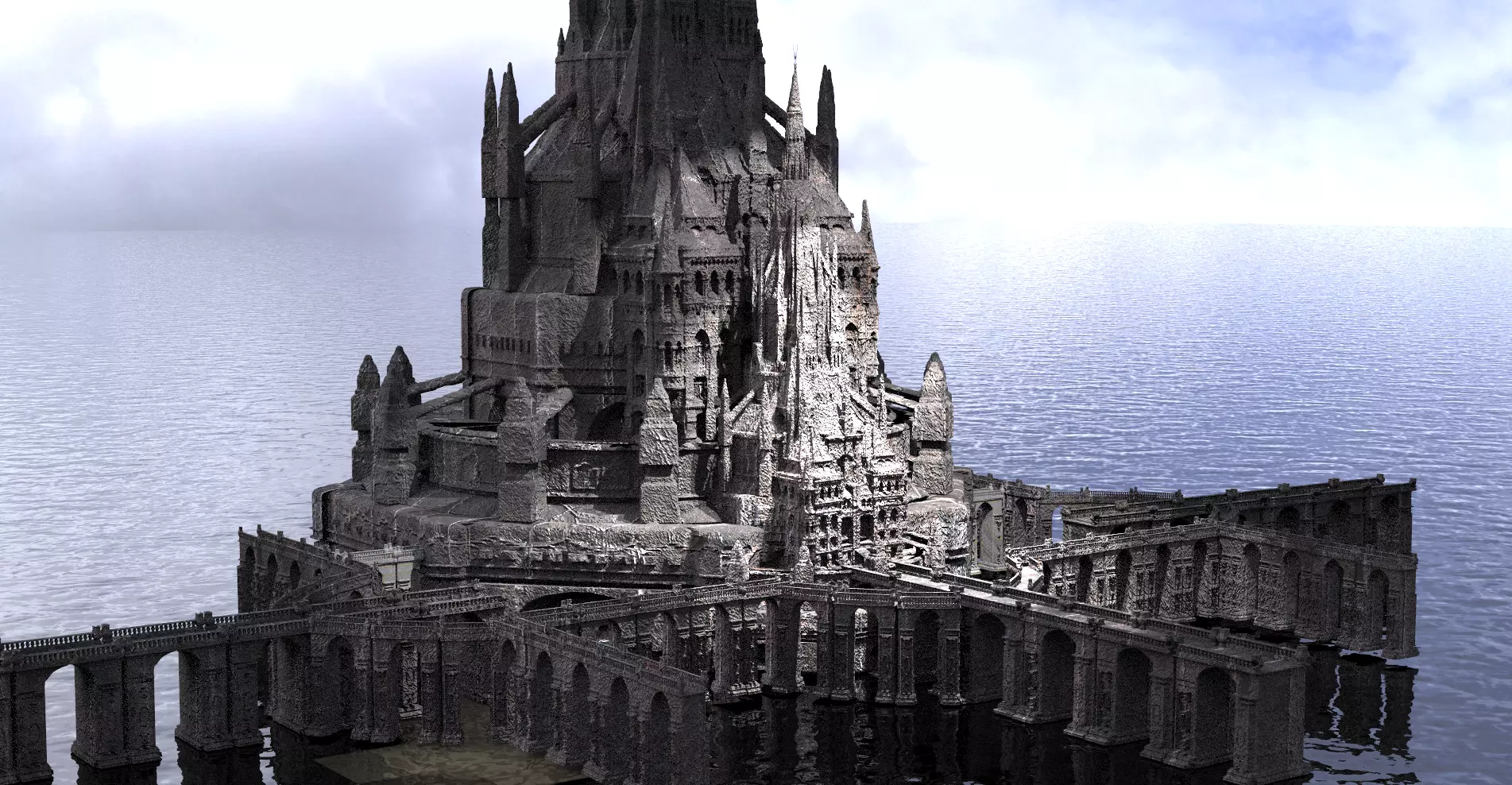 Maleficent castle Tower 4 3D model
