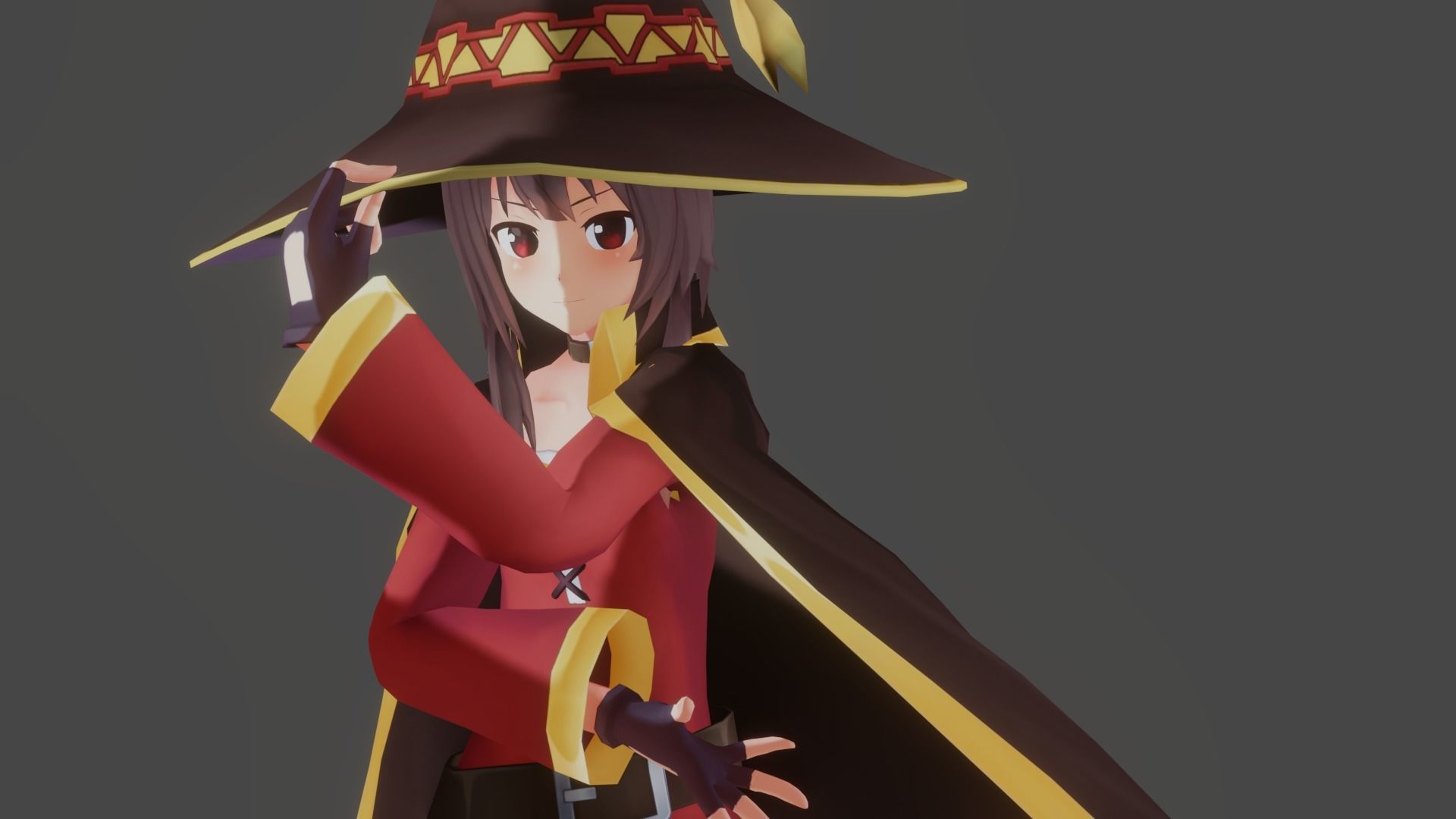 Megumin 3D VRchat model Low-poly 3D model_3