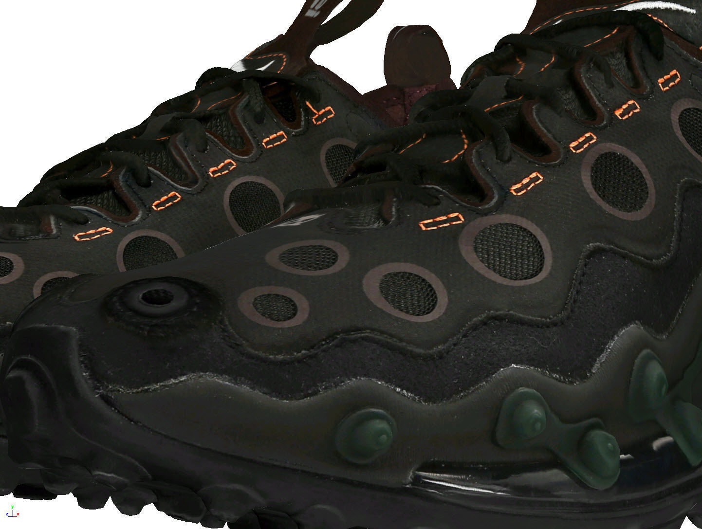 Cyberpunk sneaker  Techwear future Nike Air Max 720 ISPA shoes 3D model_10