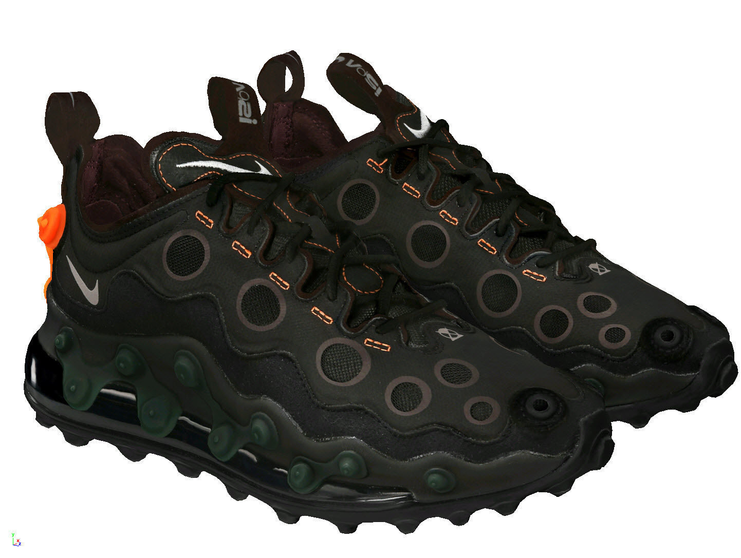 Cyberpunk sneaker  Techwear future Nike Air Max 720 ISPA shoes 3D model_1