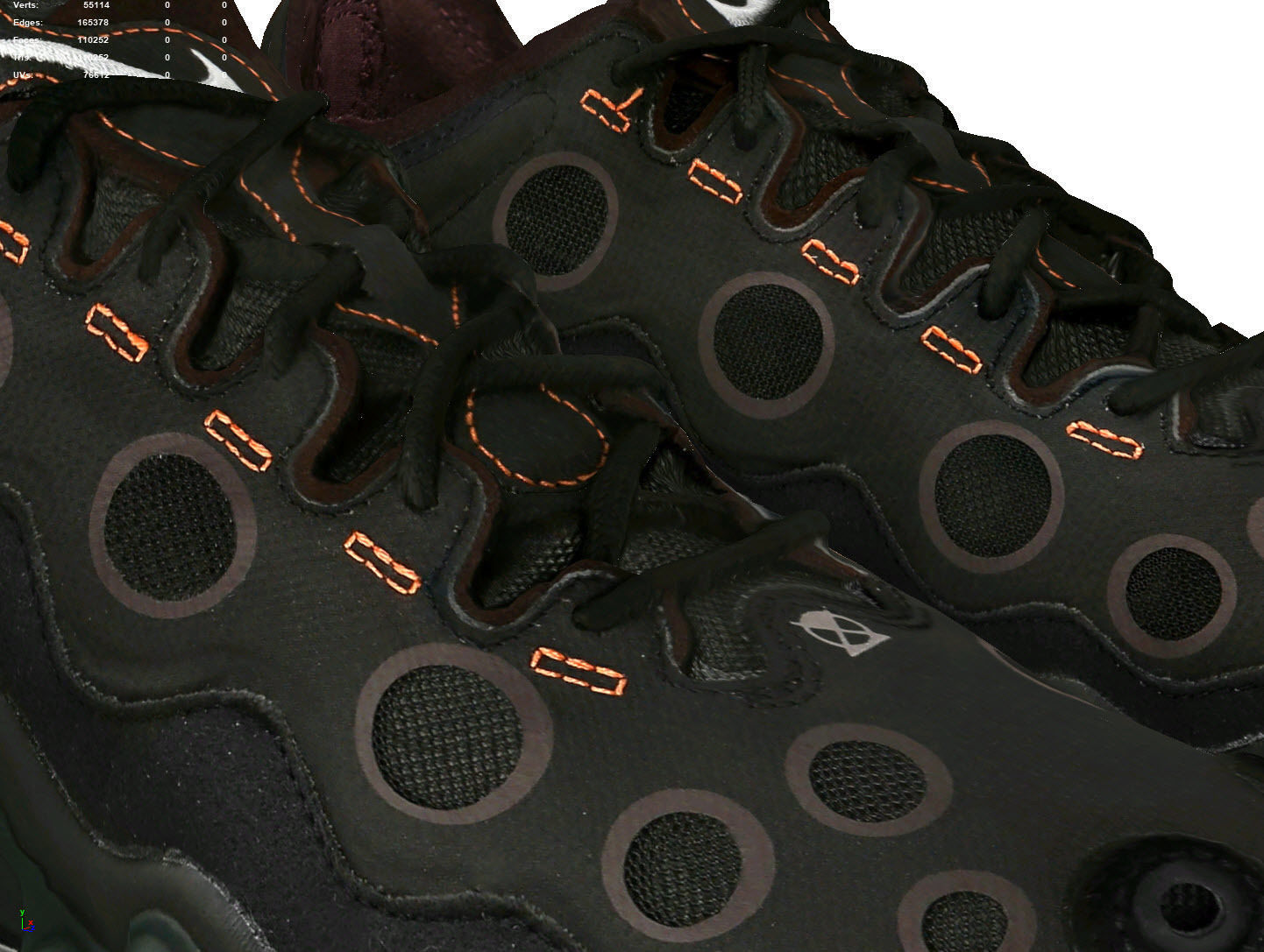 Cyberpunk sneaker  Techwear future Nike Air Max 720 ISPA shoes 3D model_8