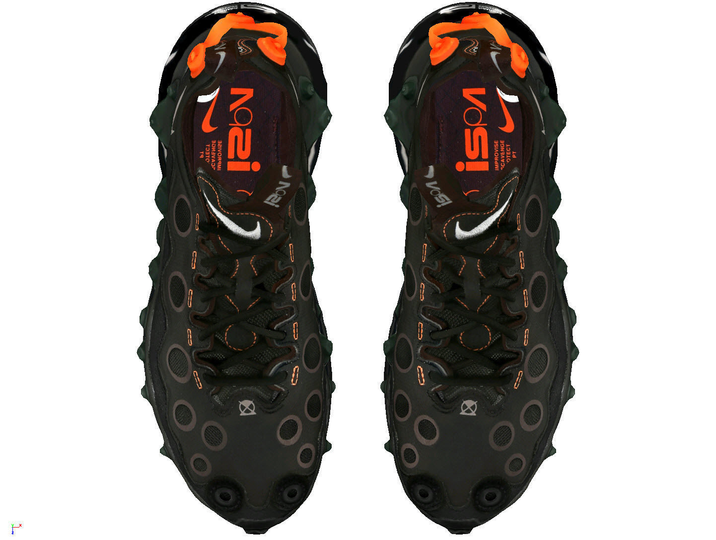 Cyberpunk sneaker  Techwear future Nike Air Max 720 ISPA shoes 3D model_3