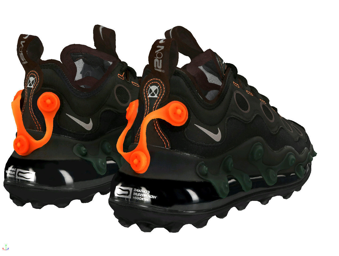 Cyberpunk sneaker  Techwear future Nike Air Max 720 ISPA shoes 3D model_4