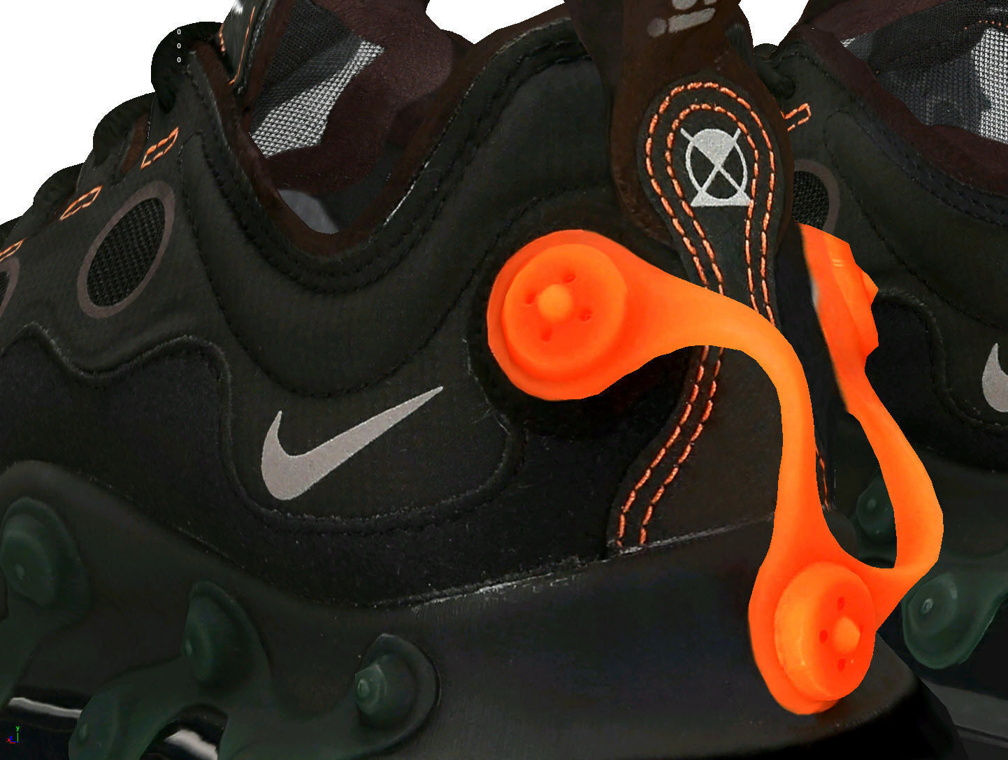 Cyberpunk sneaker  Techwear future Nike Air Max 720 ISPA shoes 3D model_9