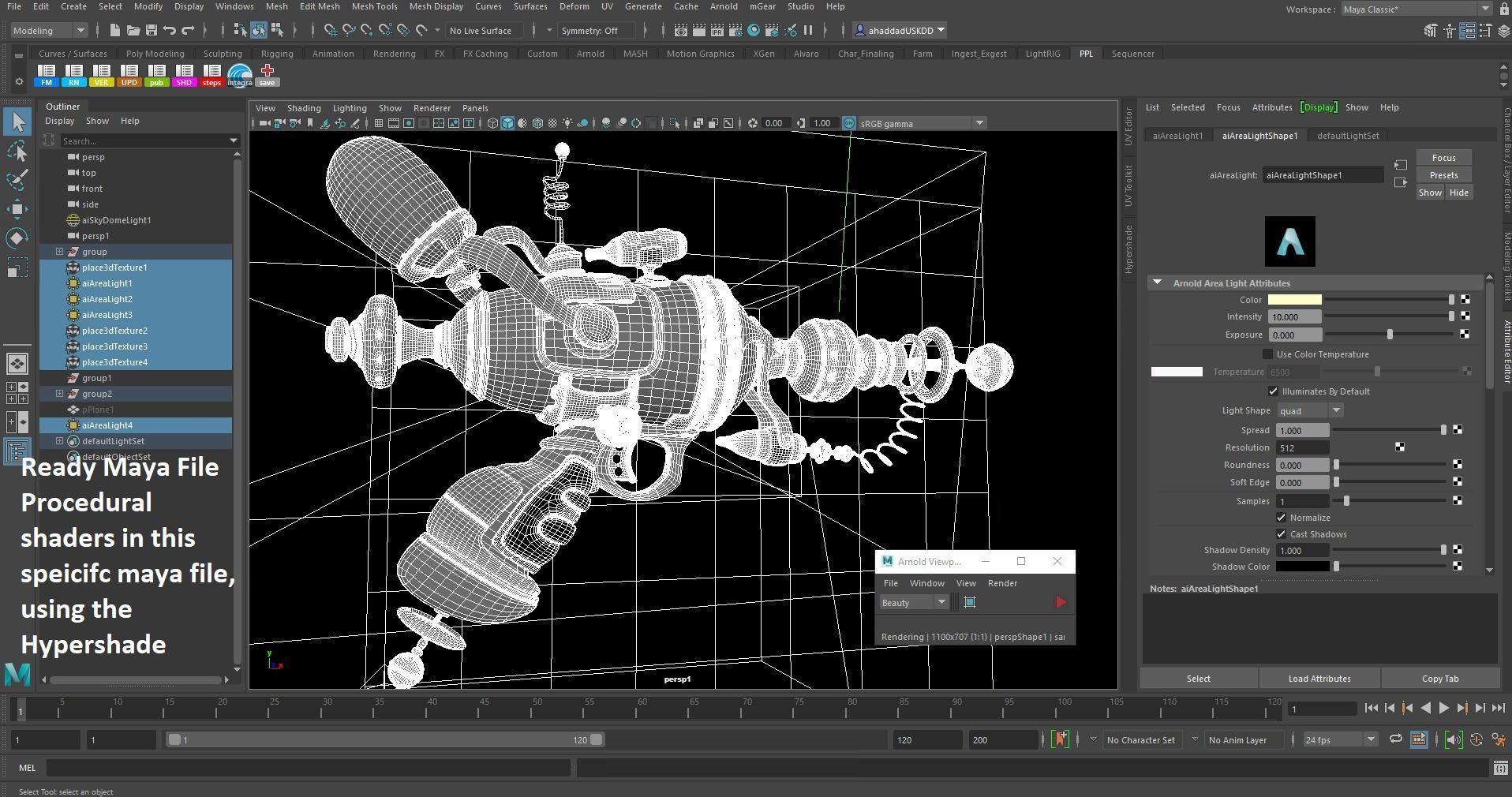 Alien Gun Weapon 3D model_6