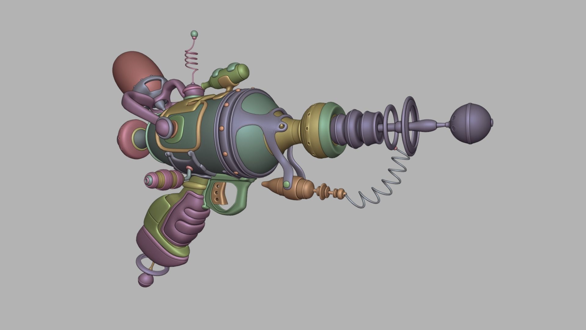 Alien Gun Weapon 3D model_7