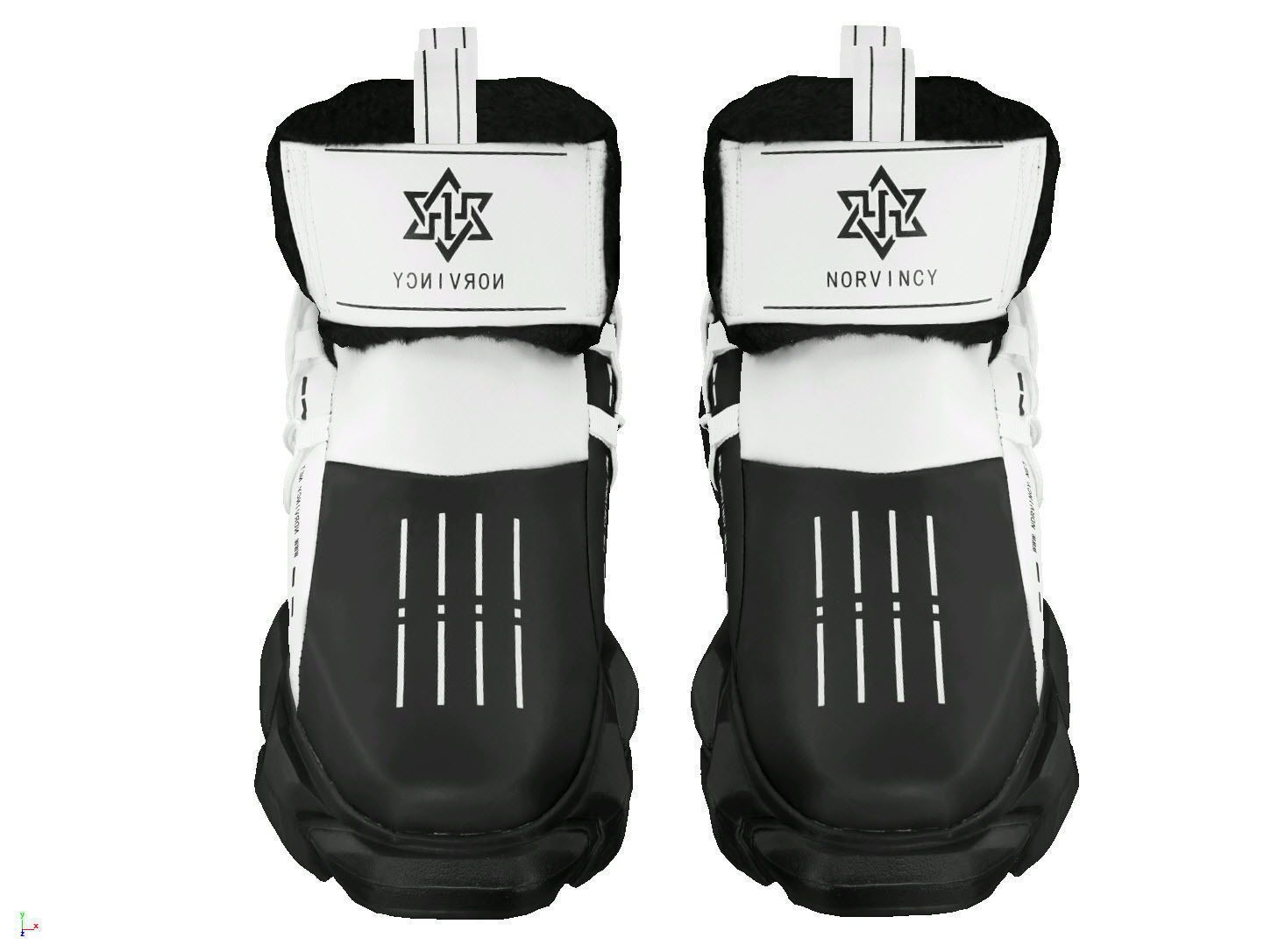 Cyberpunk sneaker 6 Techwear scifi future shoes NORVINCY 3D model_2