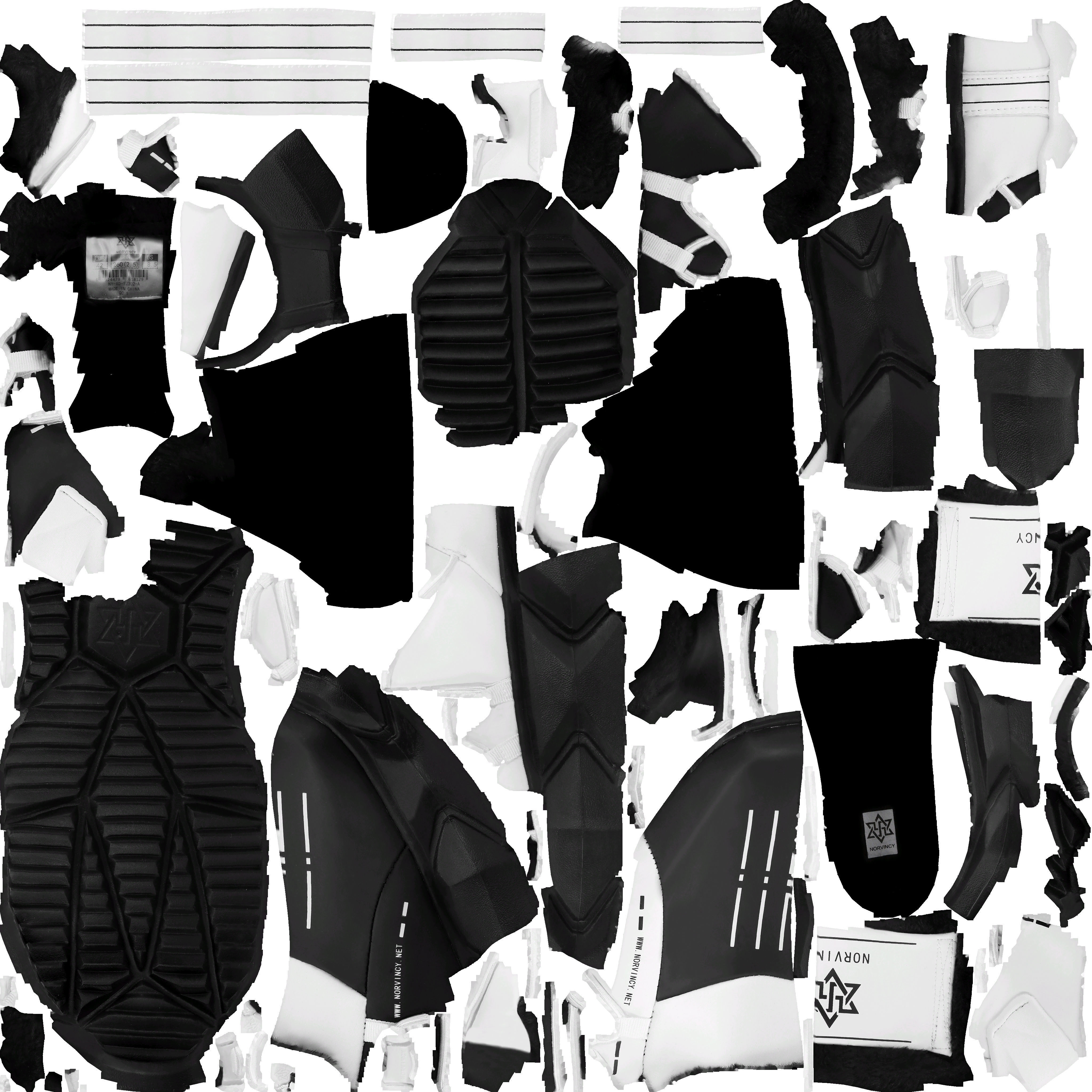 Cyberpunk sneaker 6 Techwear scifi future shoes NORVINCY 3D model_10