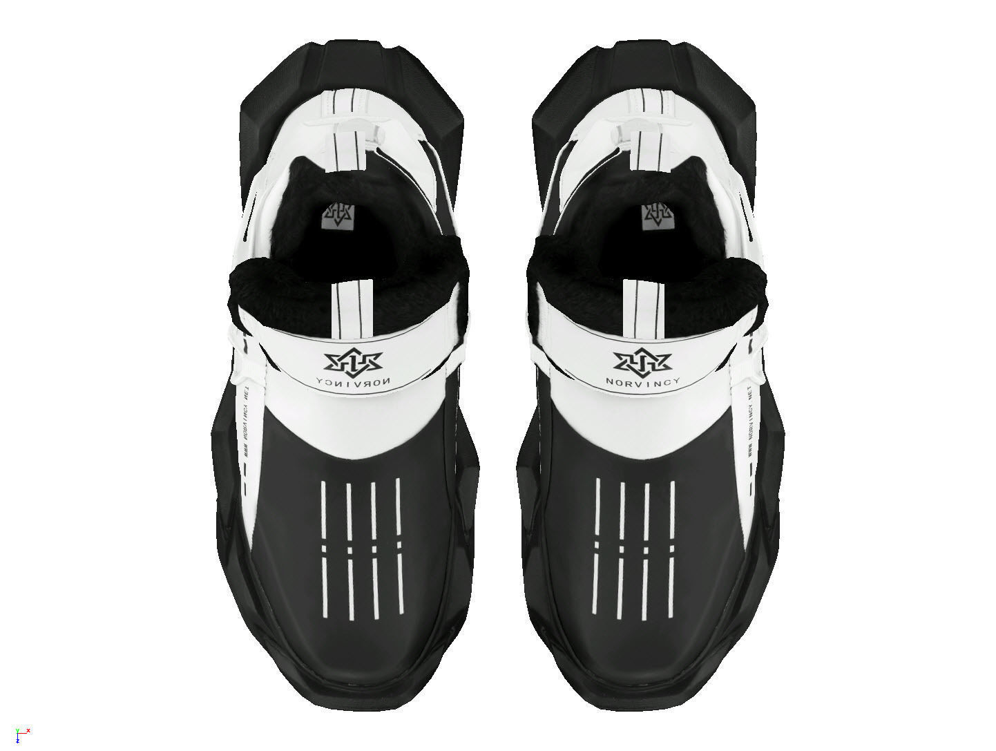 Cyberpunk sneaker 6 Techwear scifi future shoes NORVINCY 3D model_3