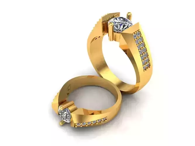 0110 - Couple Ring 3D print model