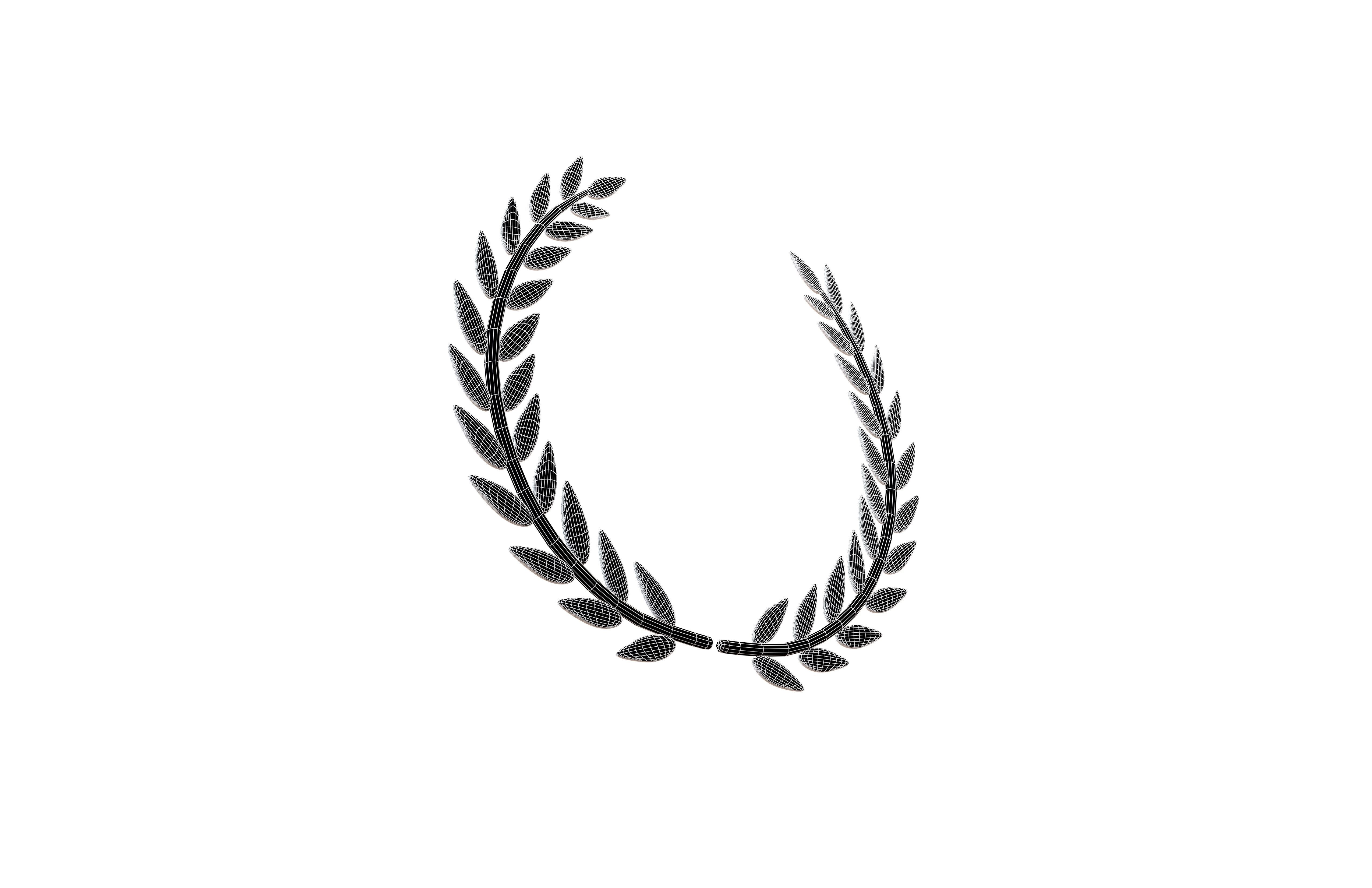 Laurel Wreath v1 001 Low-poly 3D model_7