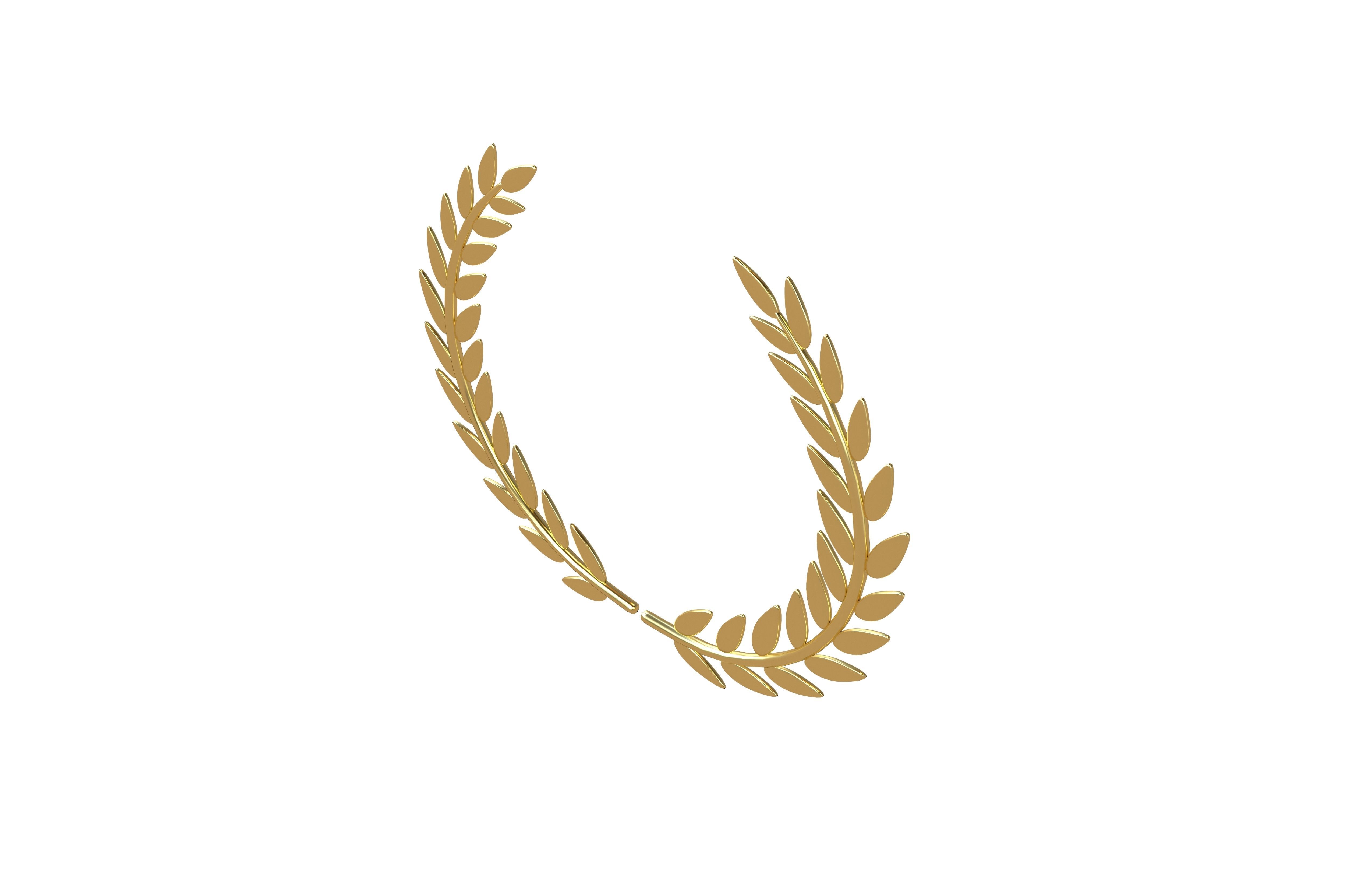 Laurel Wreath v1 001 Low-poly 3D model_2