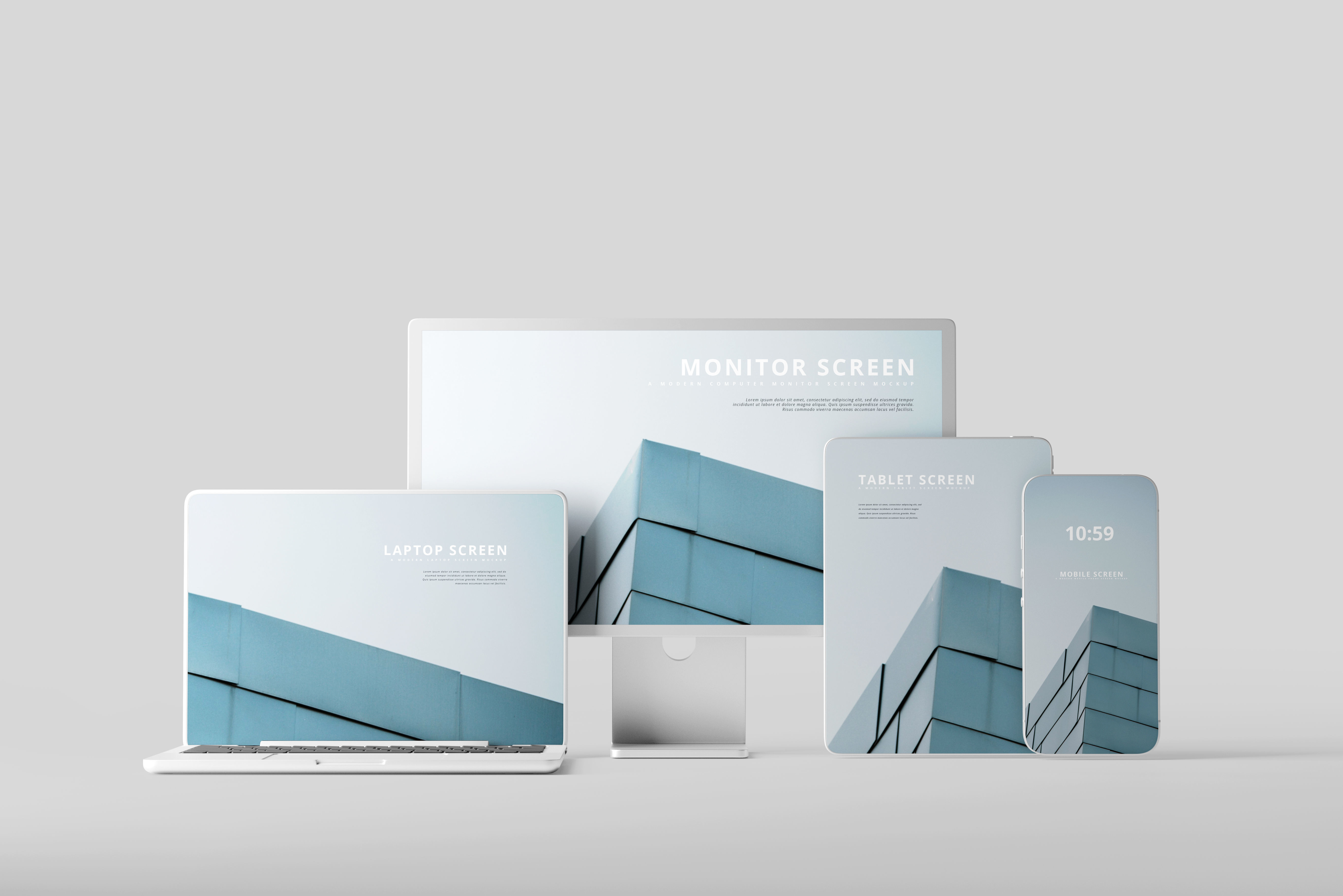 Modern Mobile and Computer Devices 3D model_1