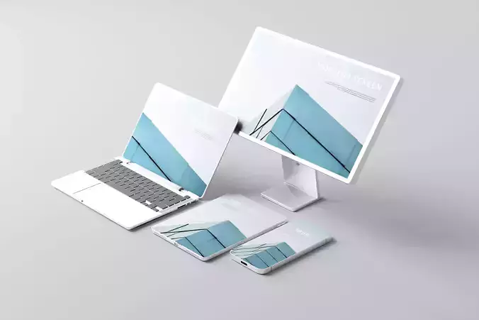 Modern Mobile and Computer Devices 3D model