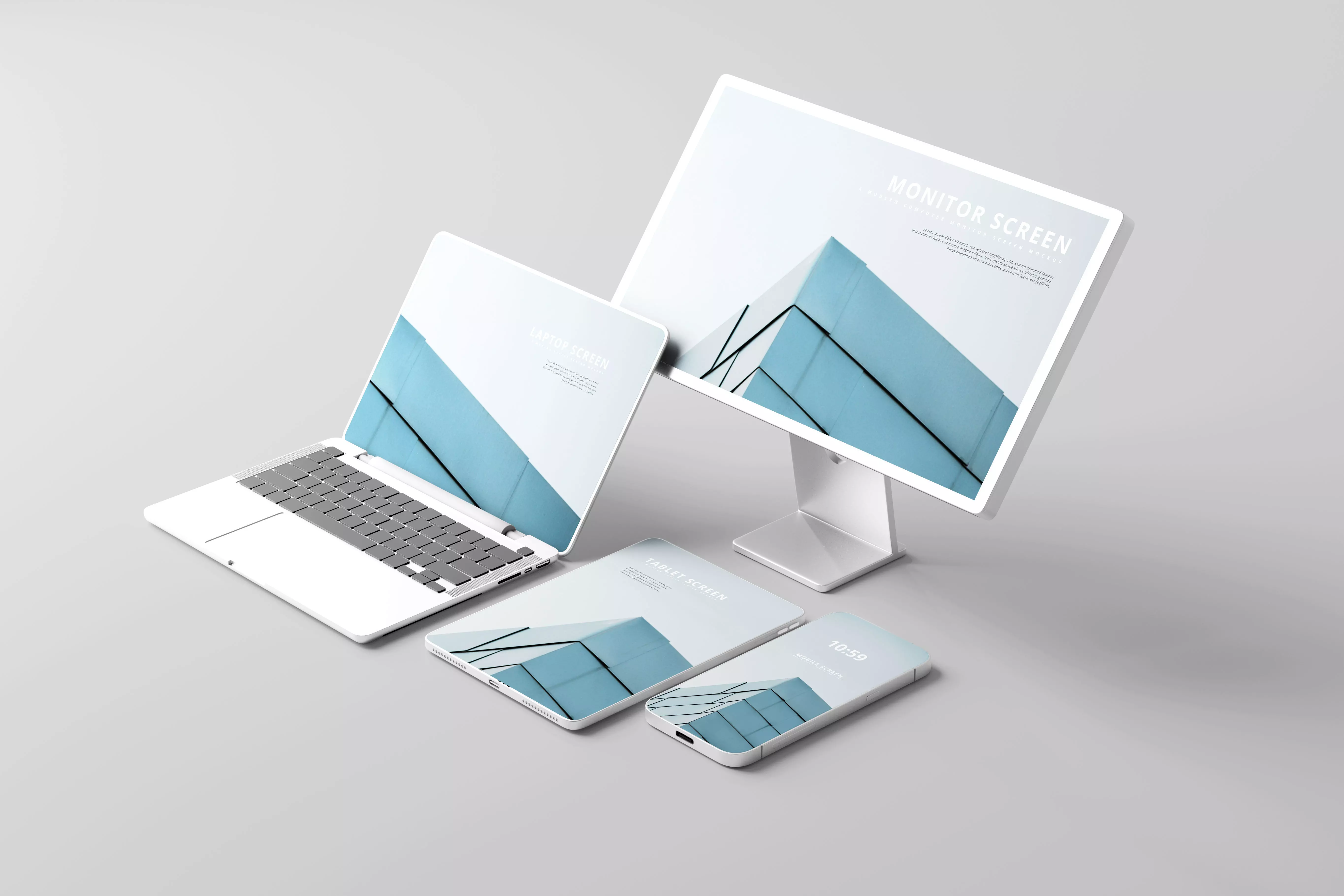 Modern Mobile and Computer Devices 3D model_0