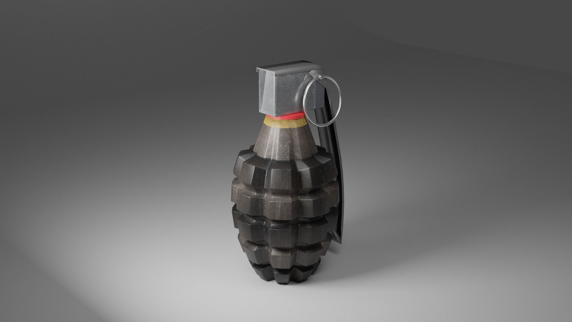 pineapple grenade Low-poly 3D model_1
