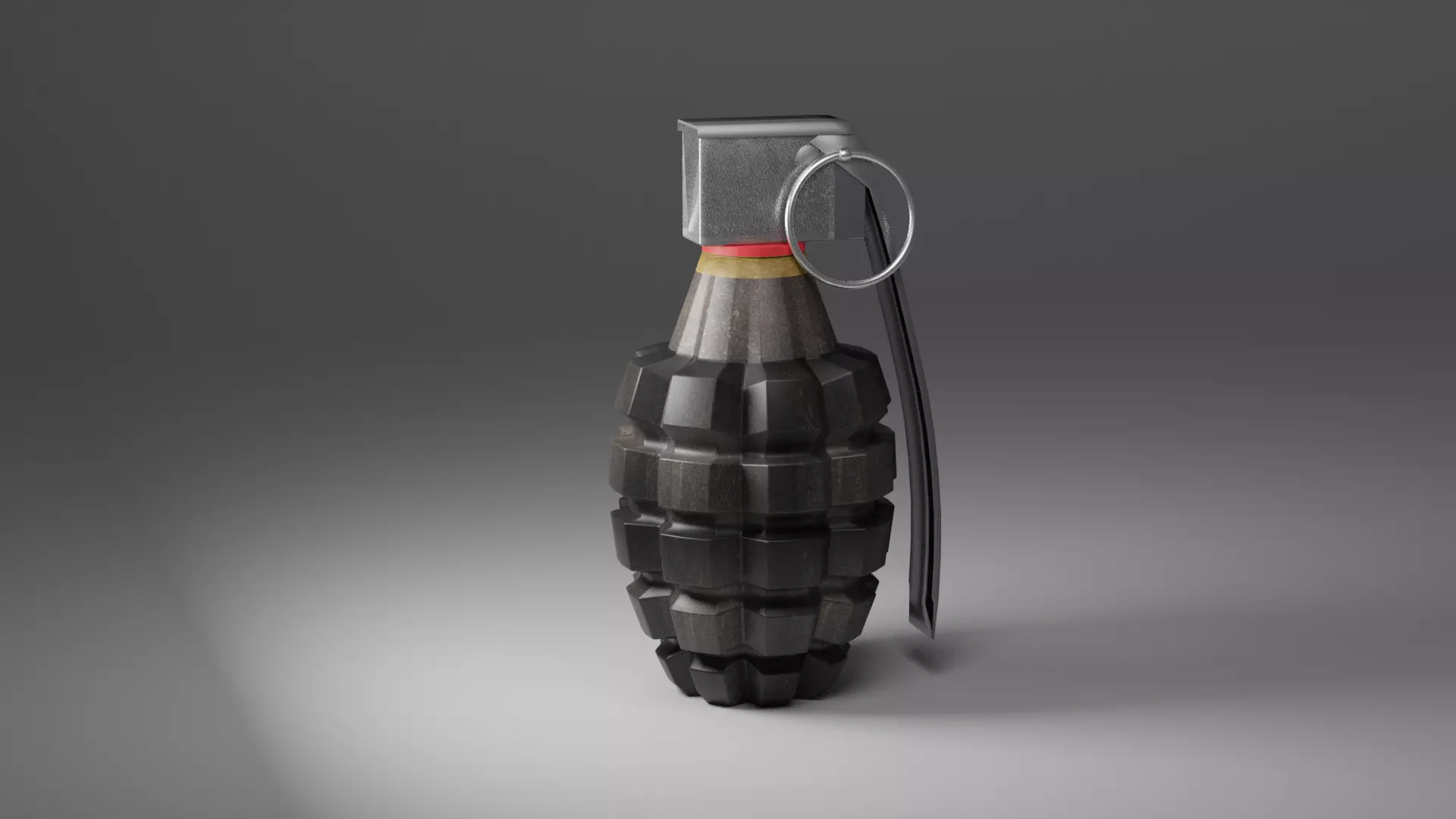 pineapple grenade Low-poly 3D model_0