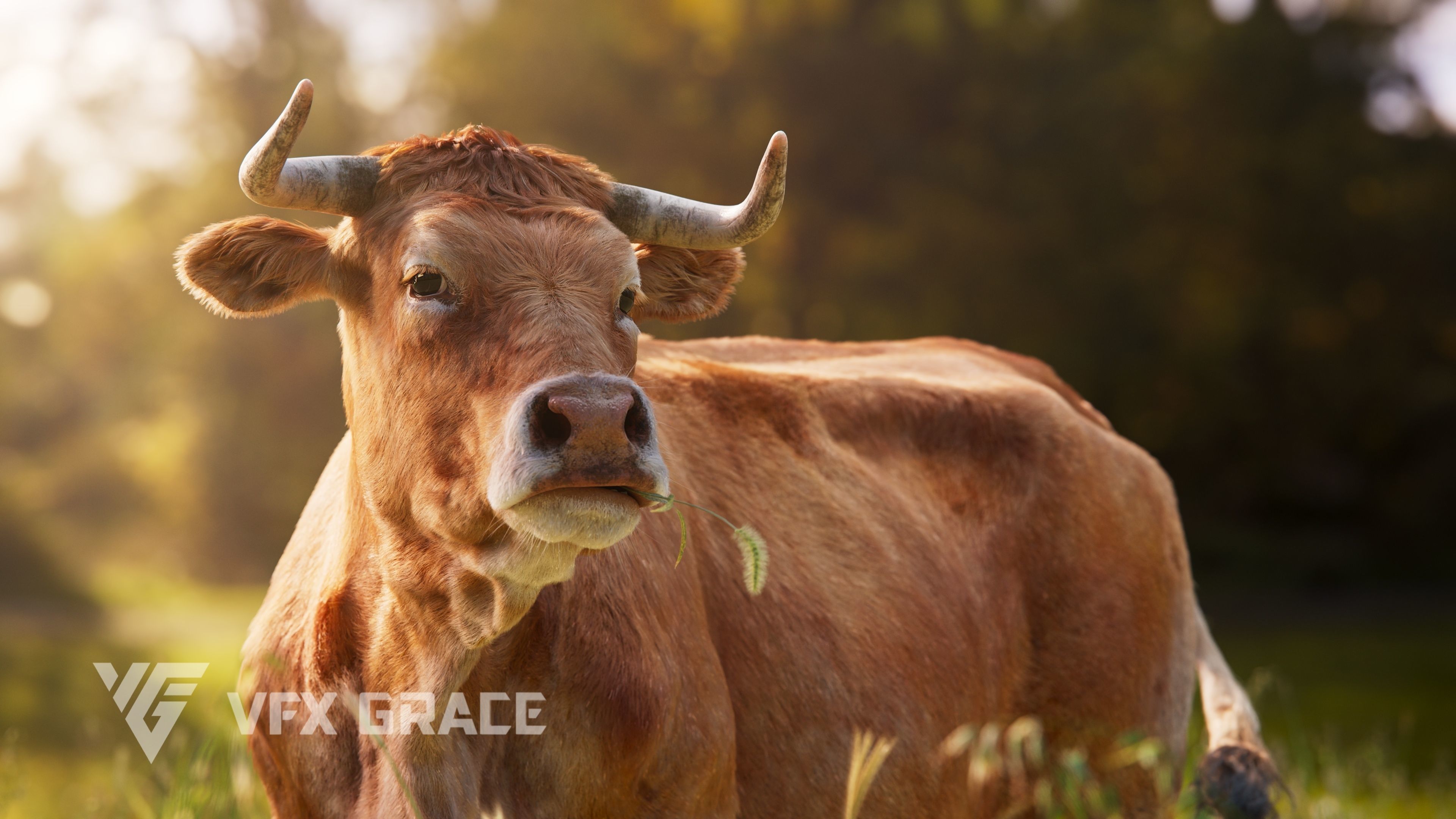 Cattle Cow Animated VFX Grace 3D model_6