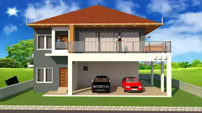 DOUBLE STORY DUPLEX EXTERIOR DESIGN 