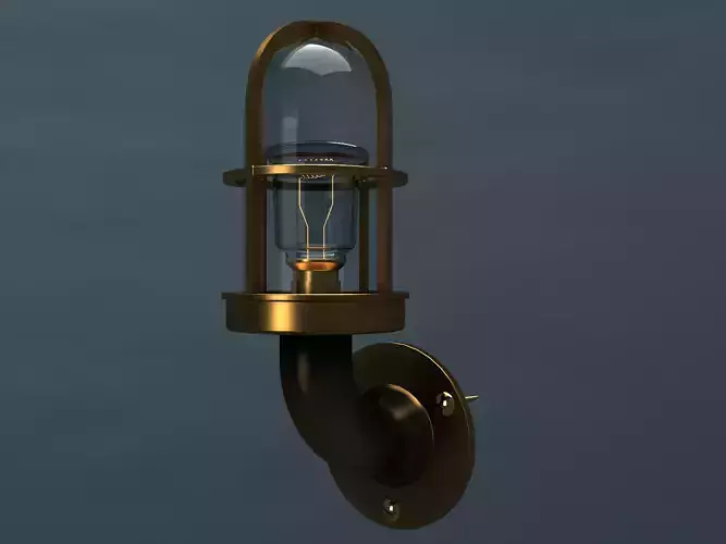 Old ship lamp dome 3D model