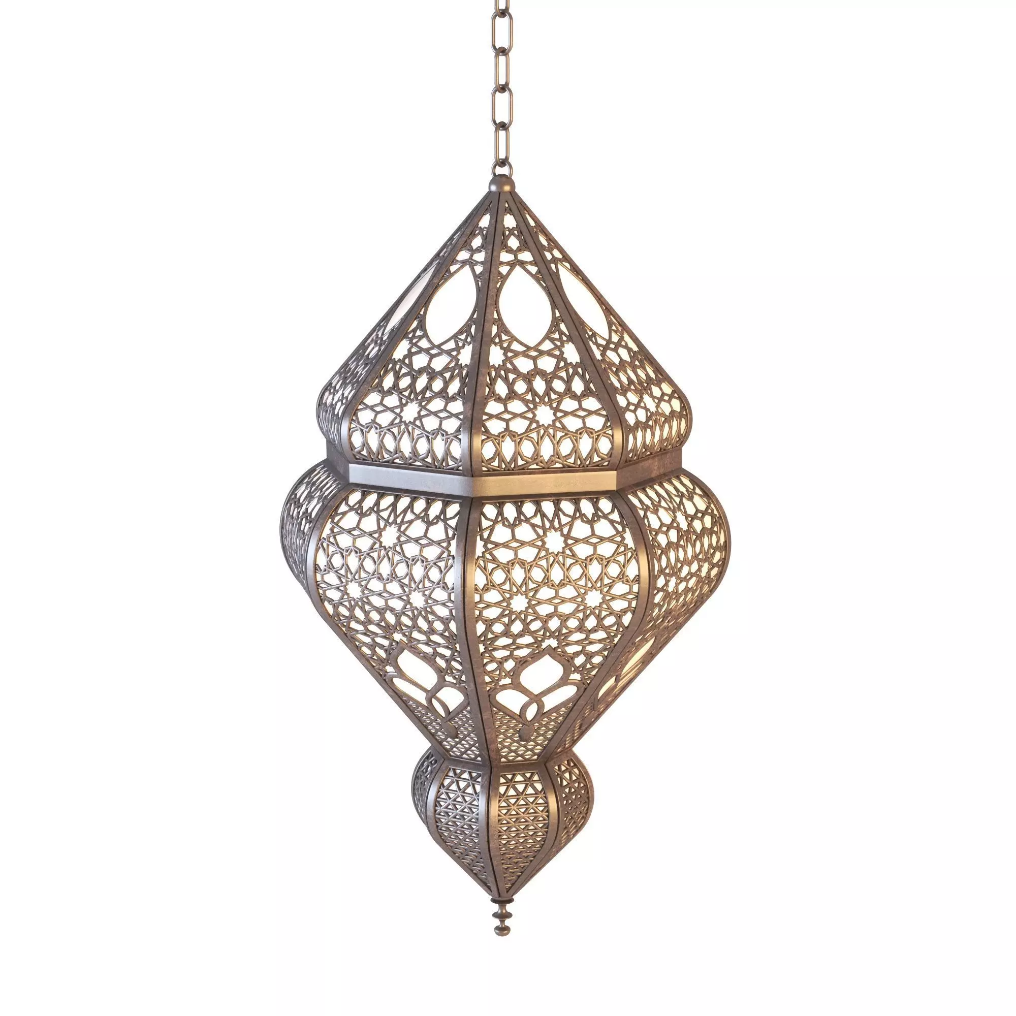 Old Lantern - Damascus Style 3D model_0