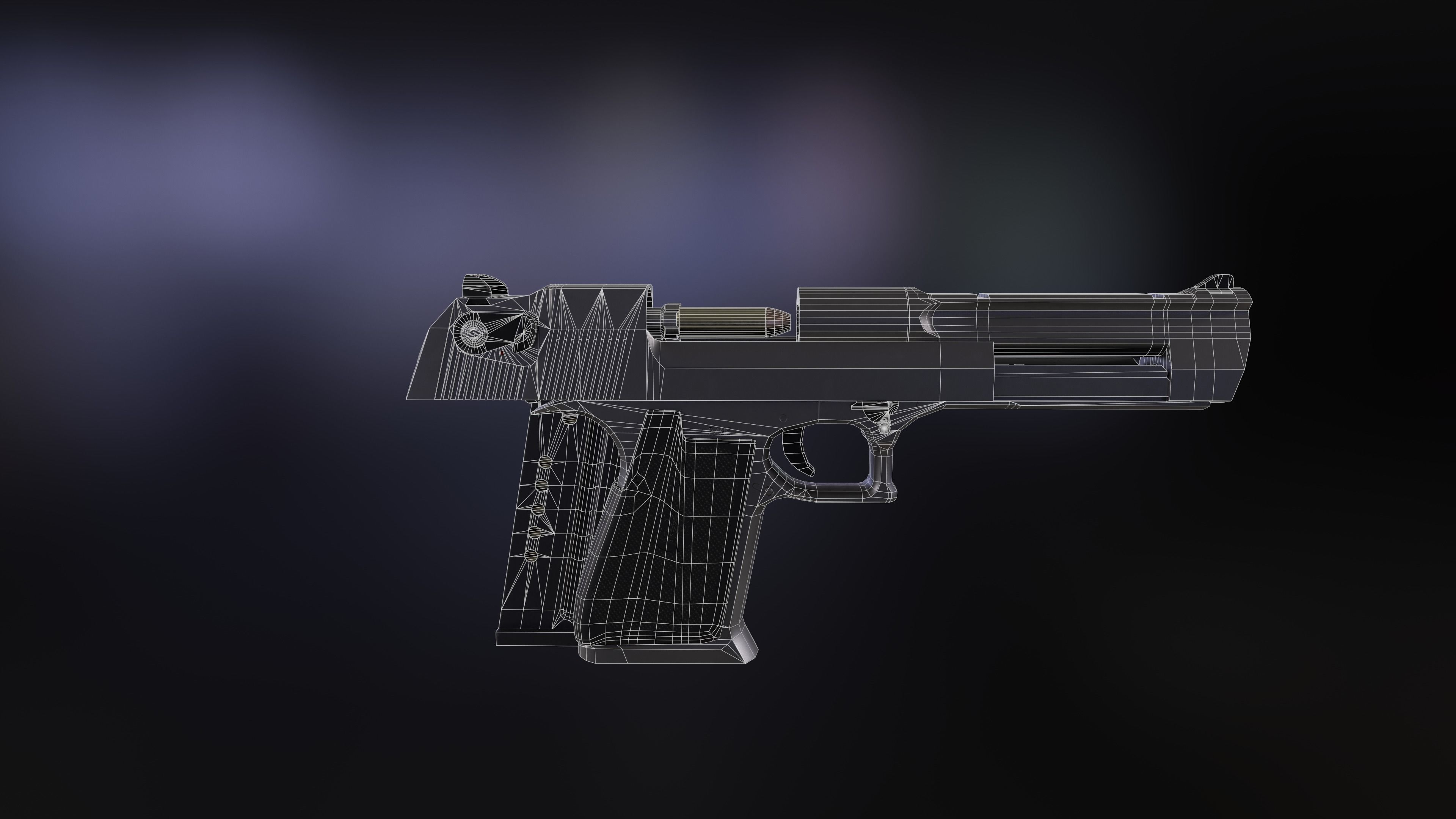 Desert Eagle Free low-poly 3D model_9