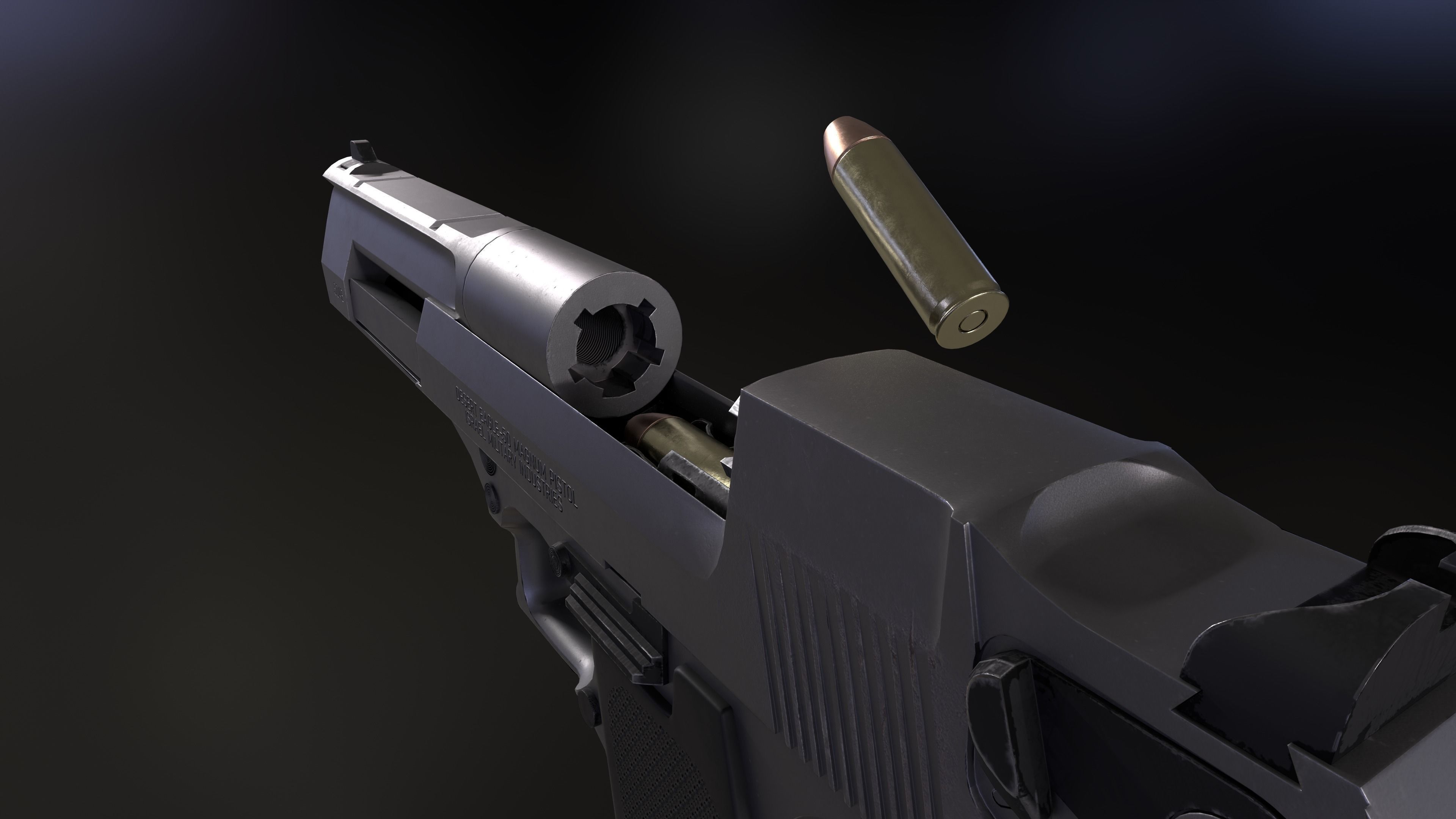 Desert Eagle Free low-poly 3D model_7