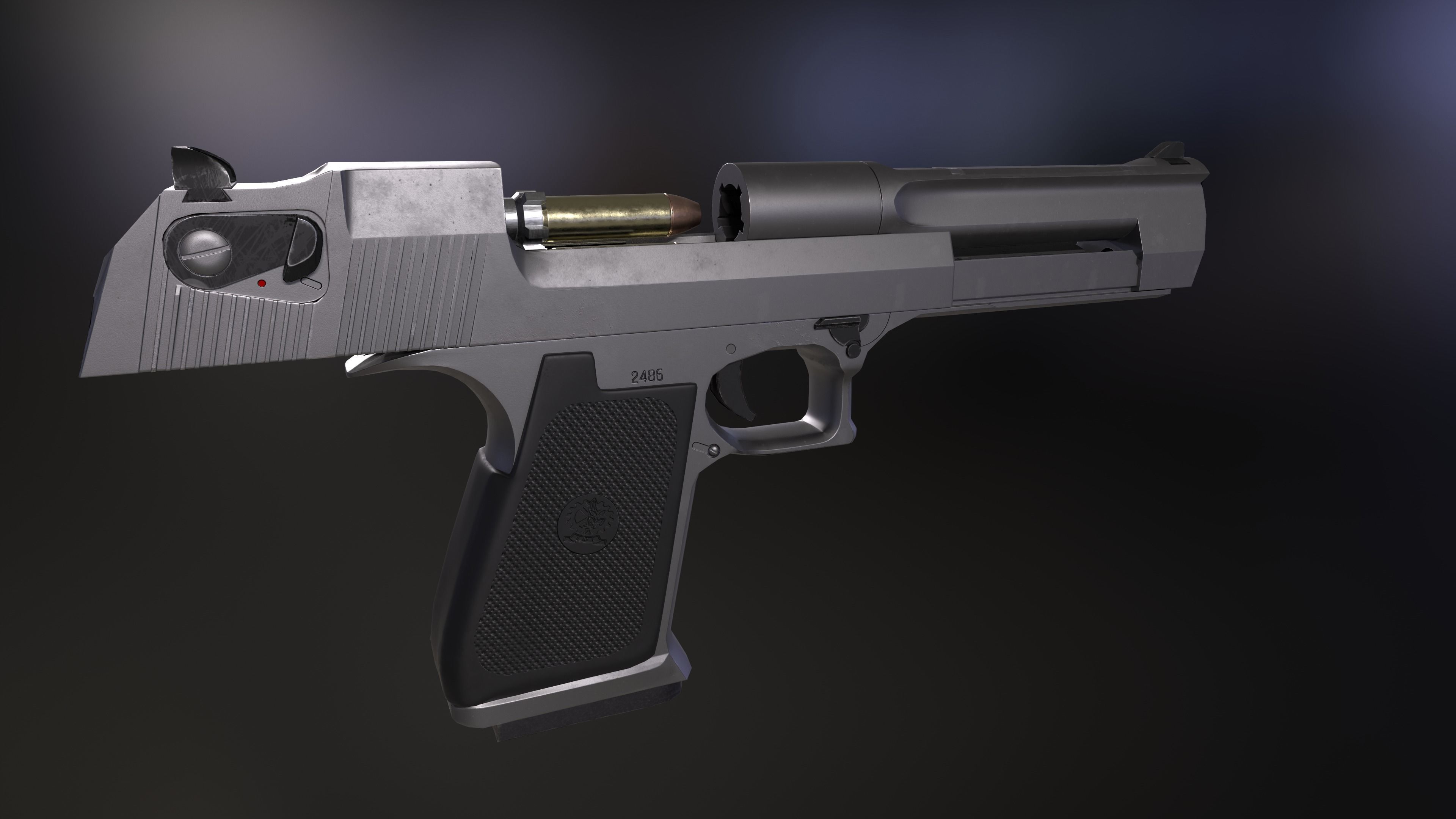 Desert Eagle Free low-poly 3D model_4