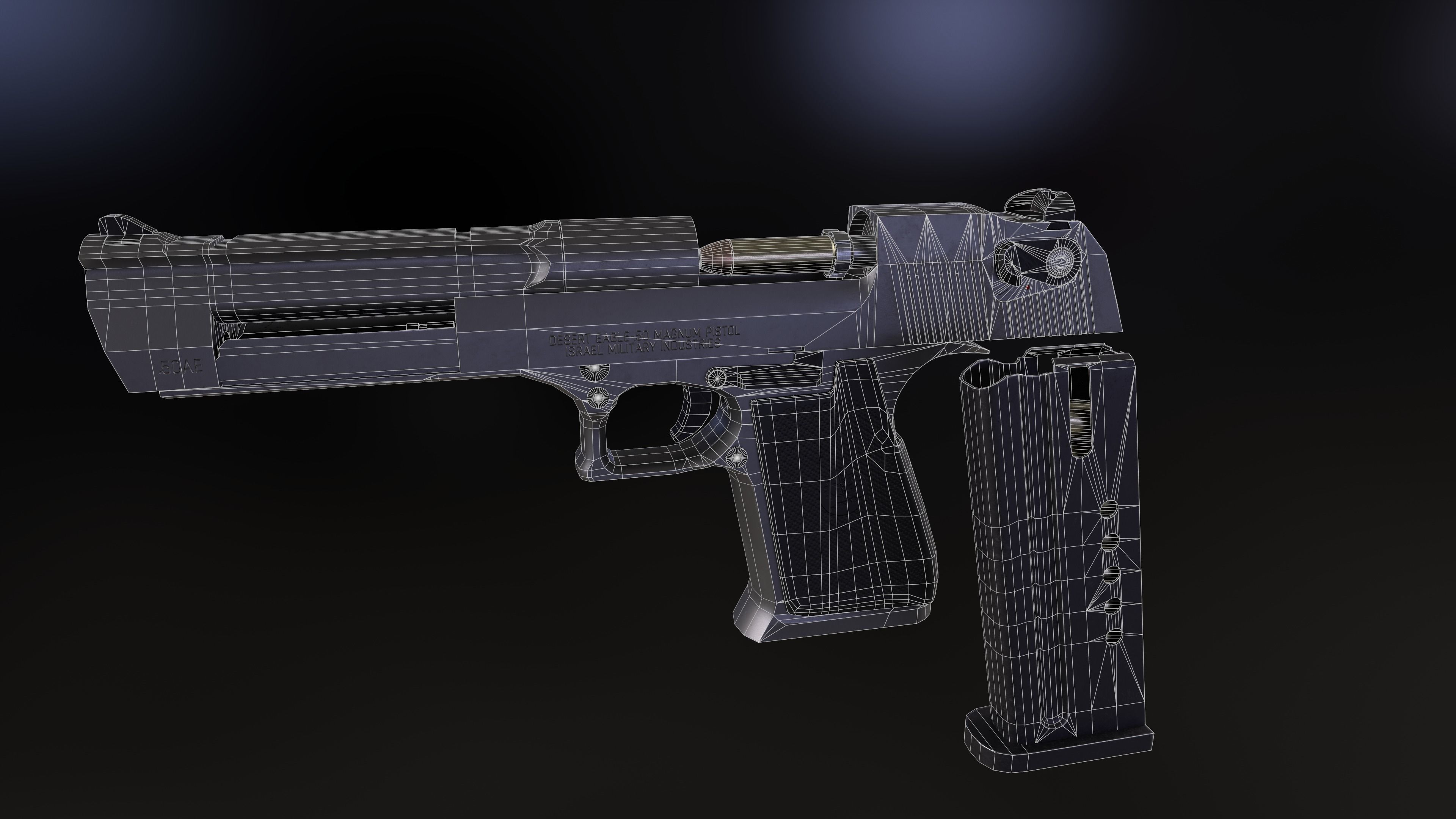 Desert Eagle Free low-poly 3D model_8