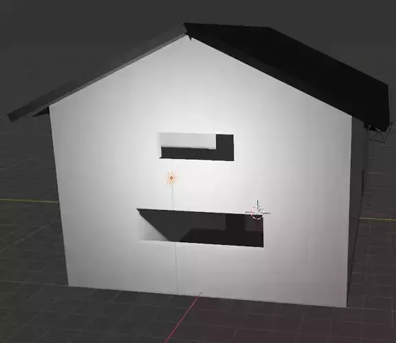 2 story house 3D model Low-poly 3D model