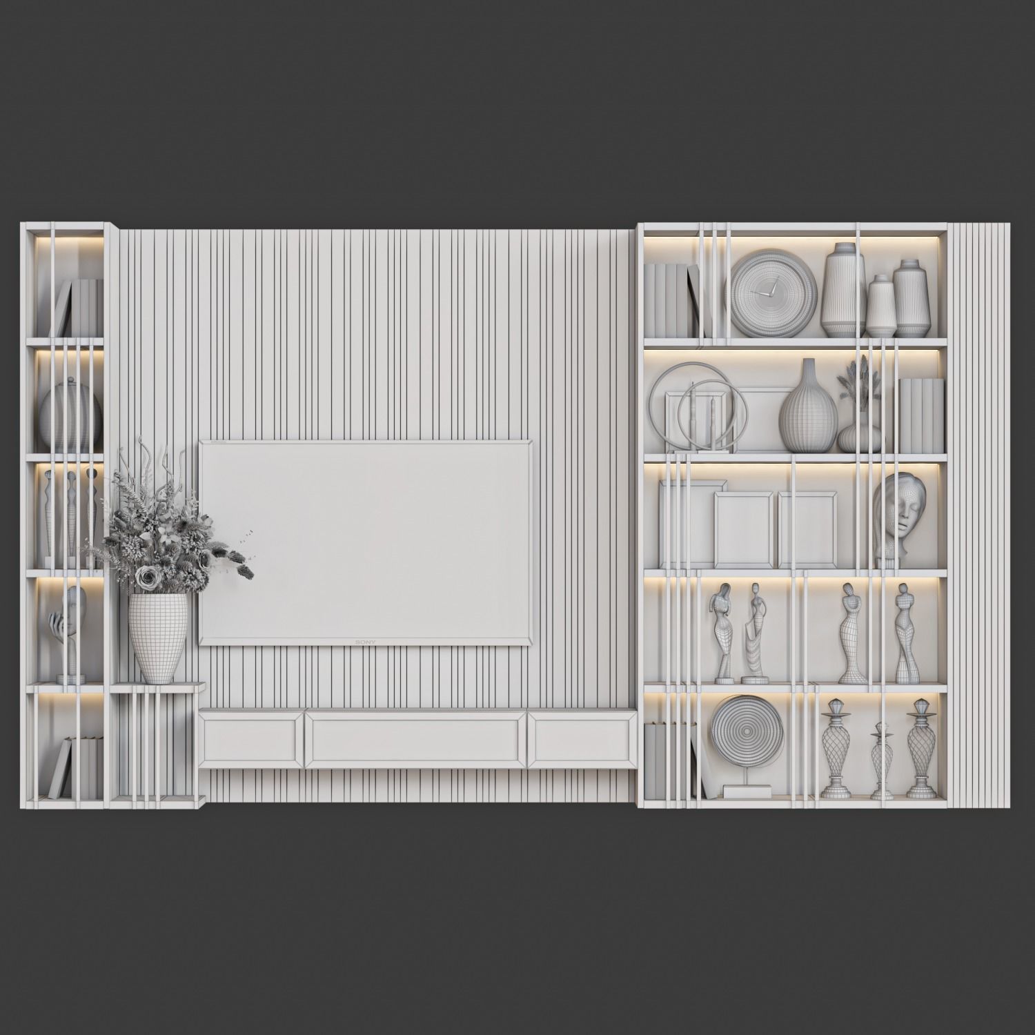 tv wall 26 3D model_3