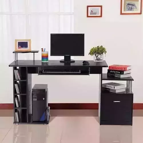 Workstation With Drawer Shelves CPU Storage  Office Furniture