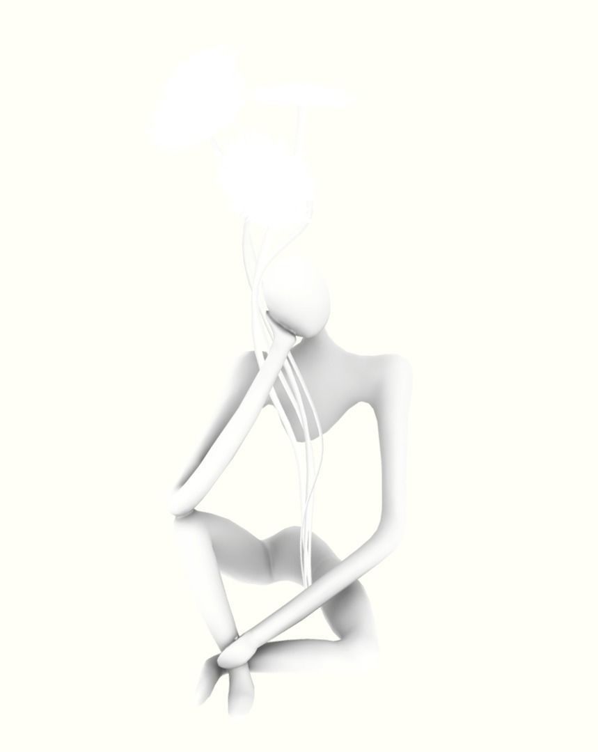 Flower Holder Statue  LP   Statue  Low-poly 3D model_5