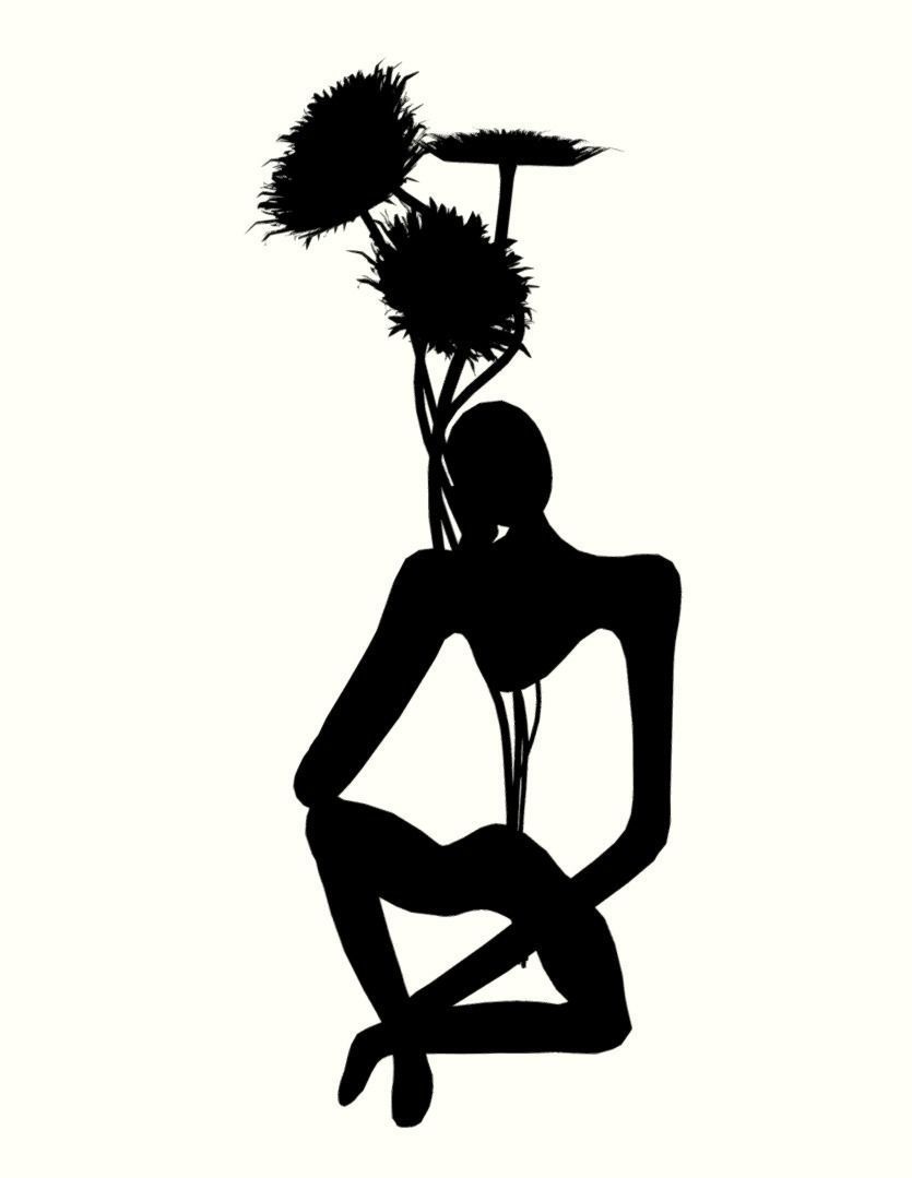 Flower Holder Statue  LP   Statue  Low-poly 3D model_8