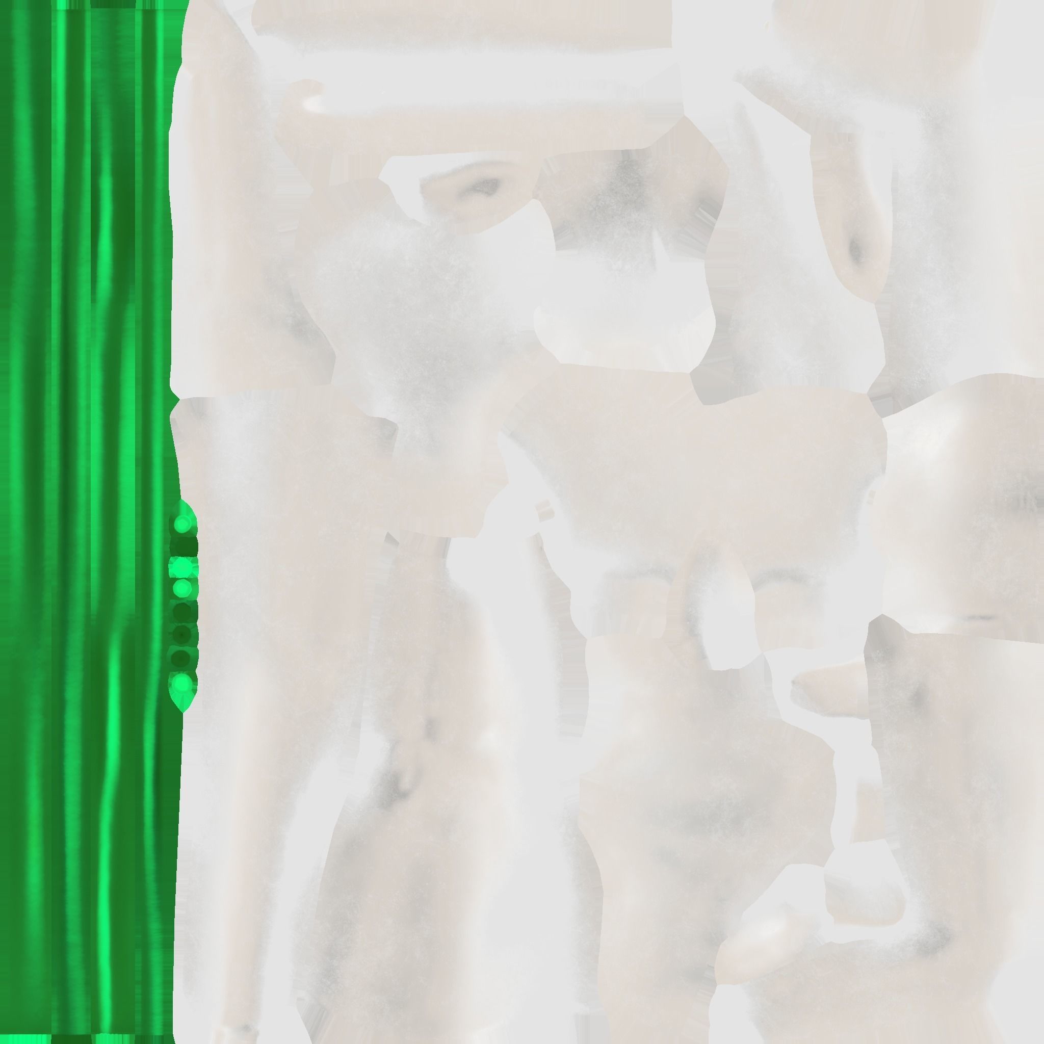 Flower Holder Statue  LP   Statue  Low-poly 3D model_11