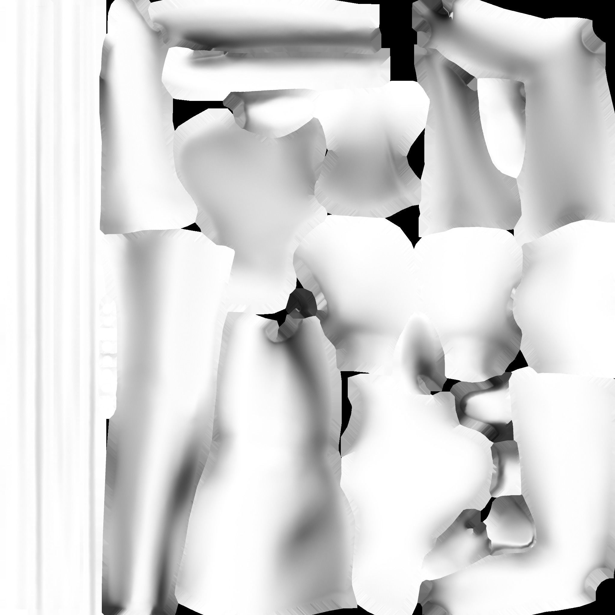 Flower Holder Statue  LP   Statue  Low-poly 3D model_14