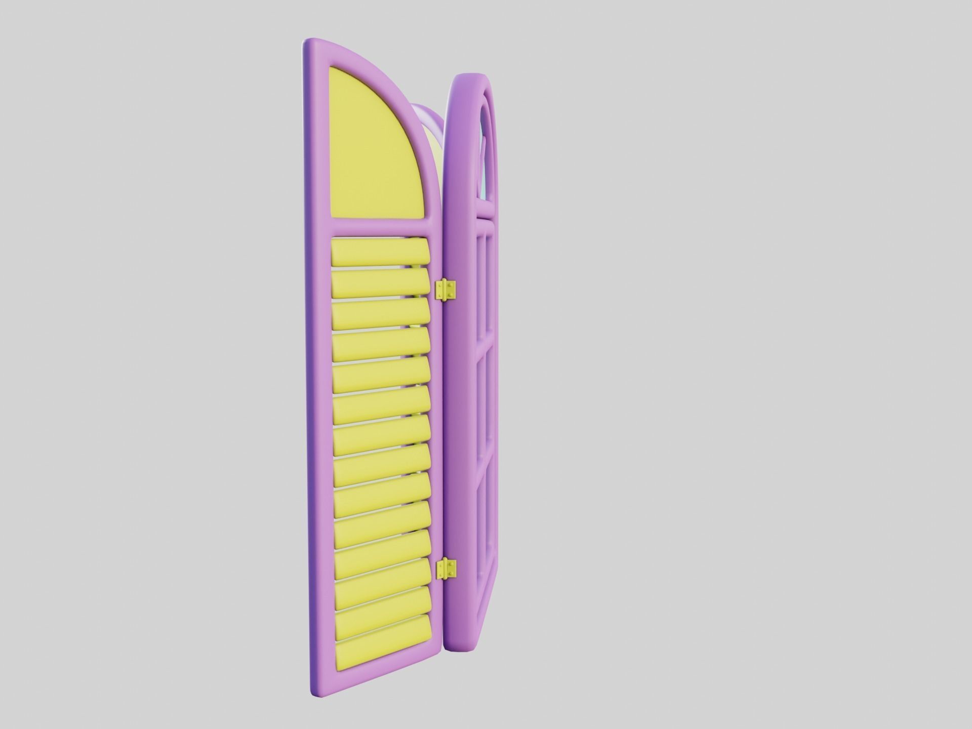 Cartoon Window 22a 3D model_7