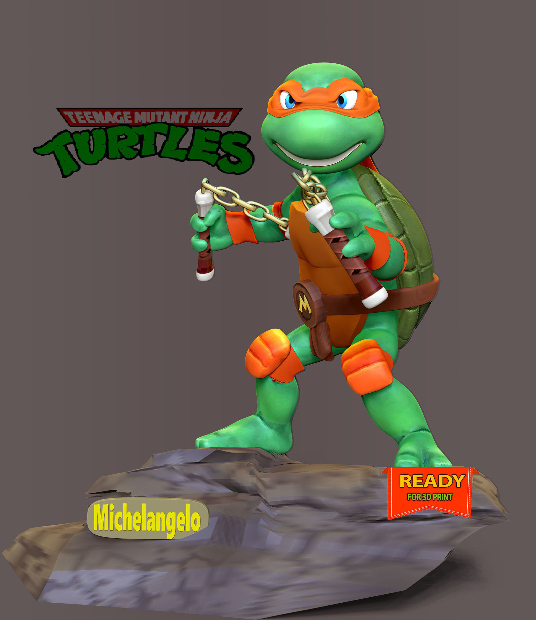 Michelangelo - Teenage Mutant Ninja Turtles 3D print model_1