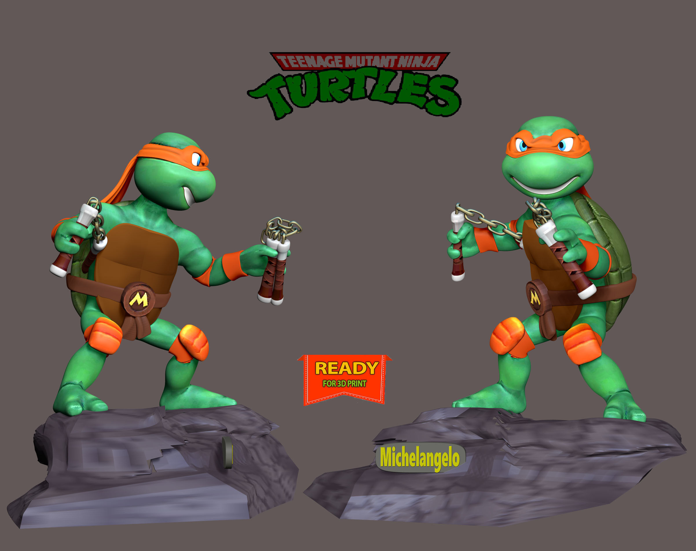 Michelangelo - Teenage Mutant Ninja Turtles 3D print model_4