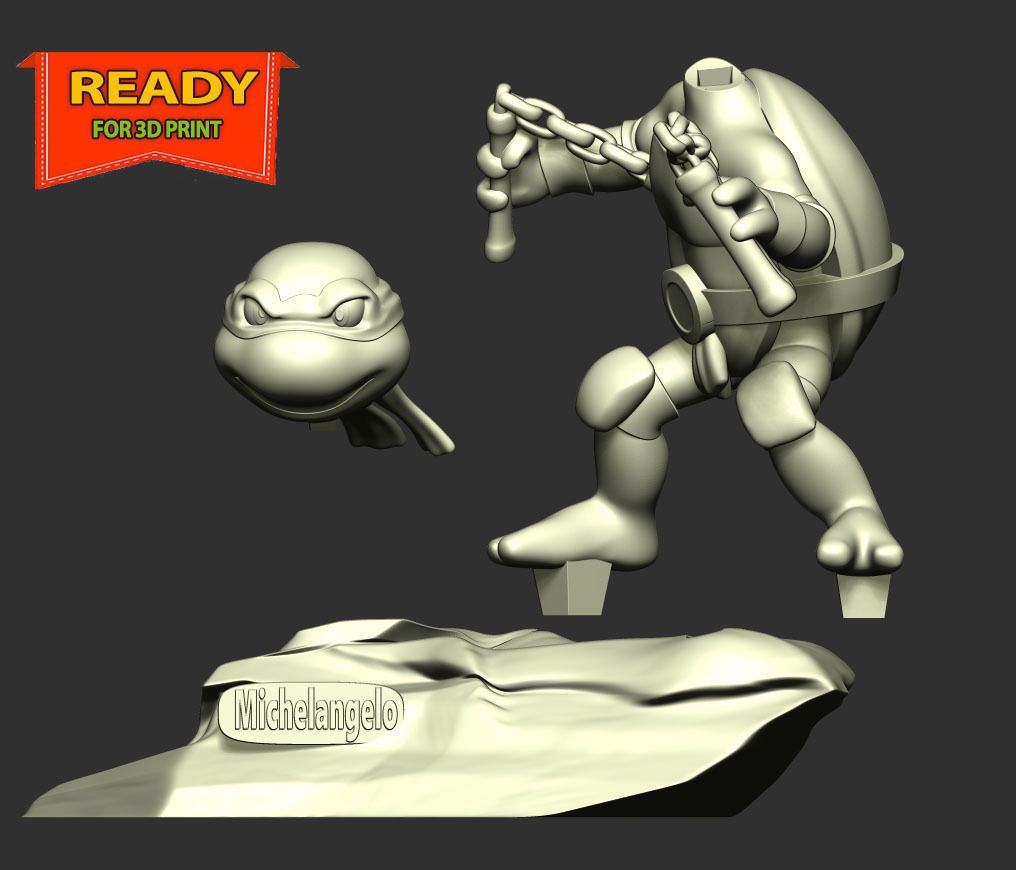 Michelangelo - Teenage Mutant Ninja Turtles 3D print model_5