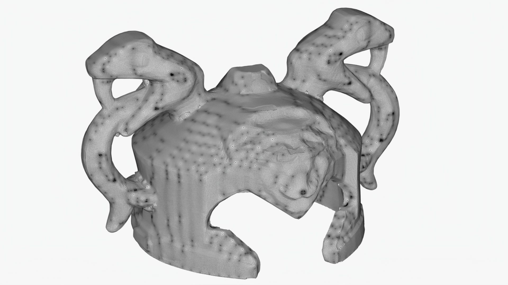  lego brick snake helmet 3D model_7