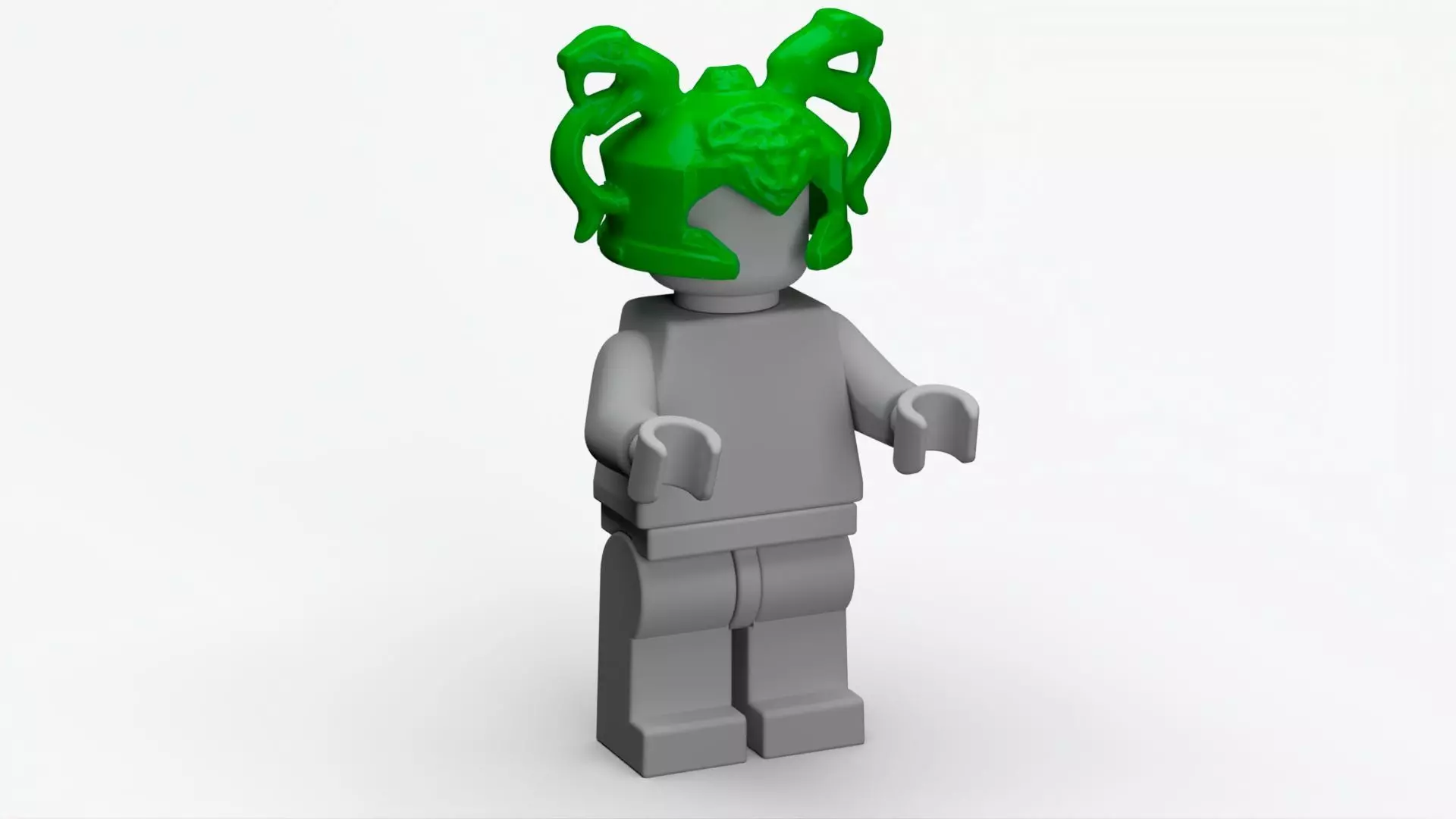  lego brick snake helmet 3D model_0