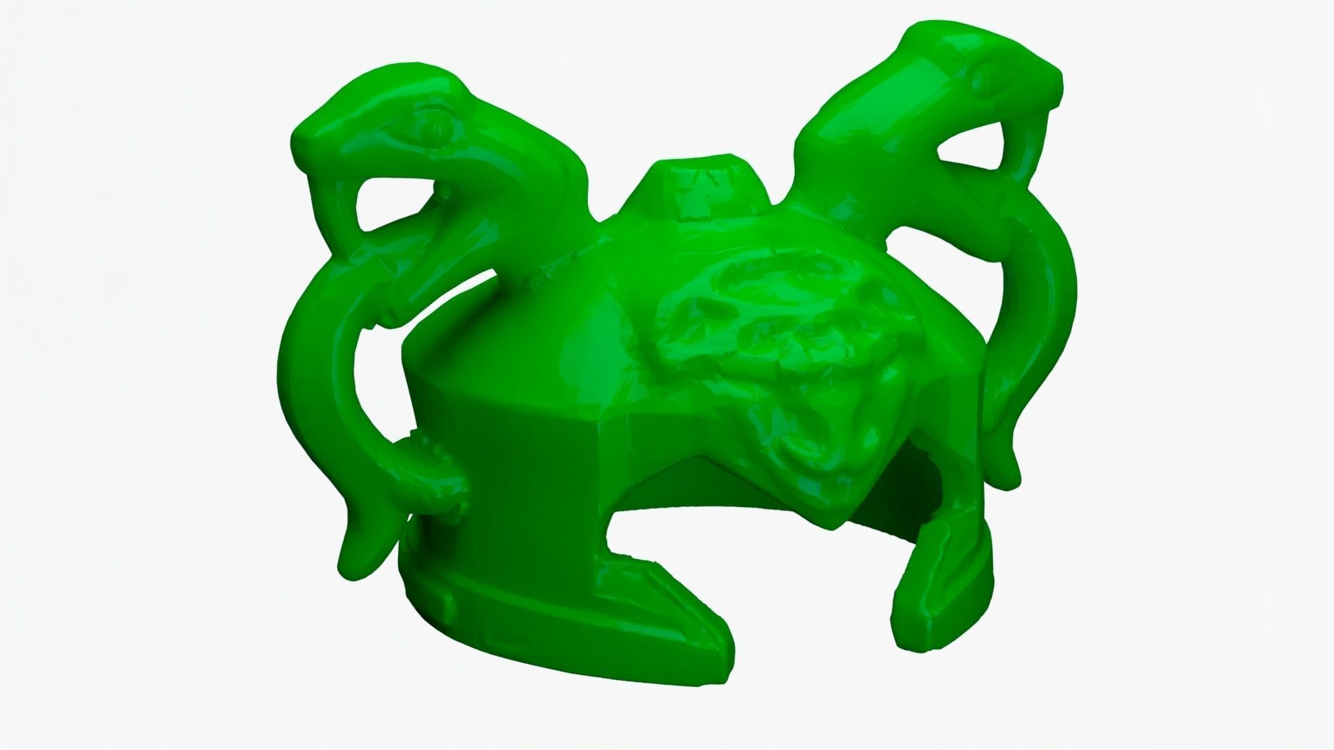  lego brick snake helmet 3D model_1