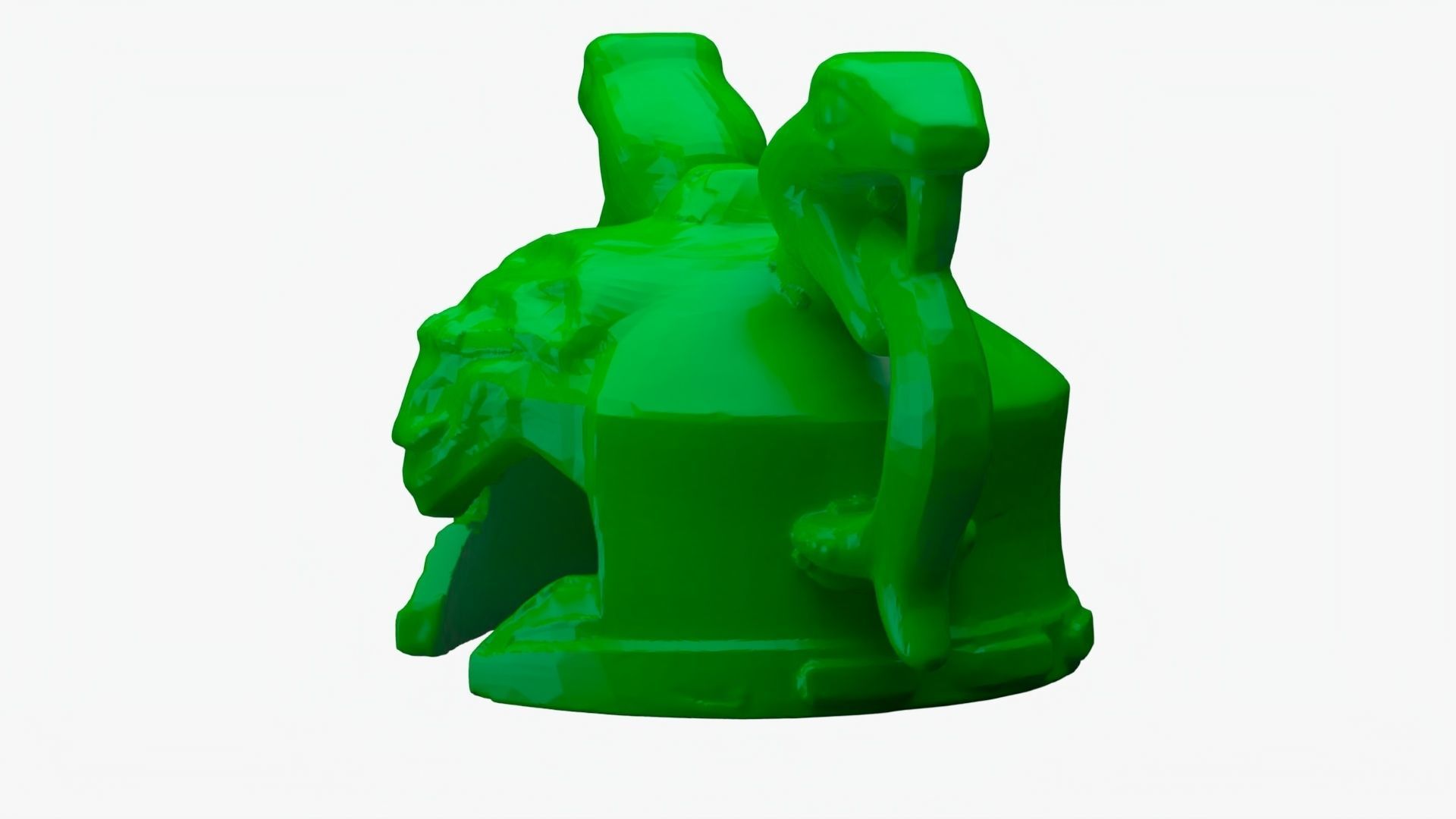  lego brick snake helmet 3D model_2