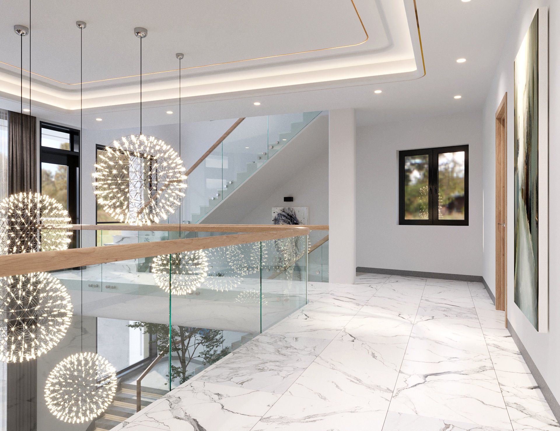 QD Living Room and Architectural 3D model_7