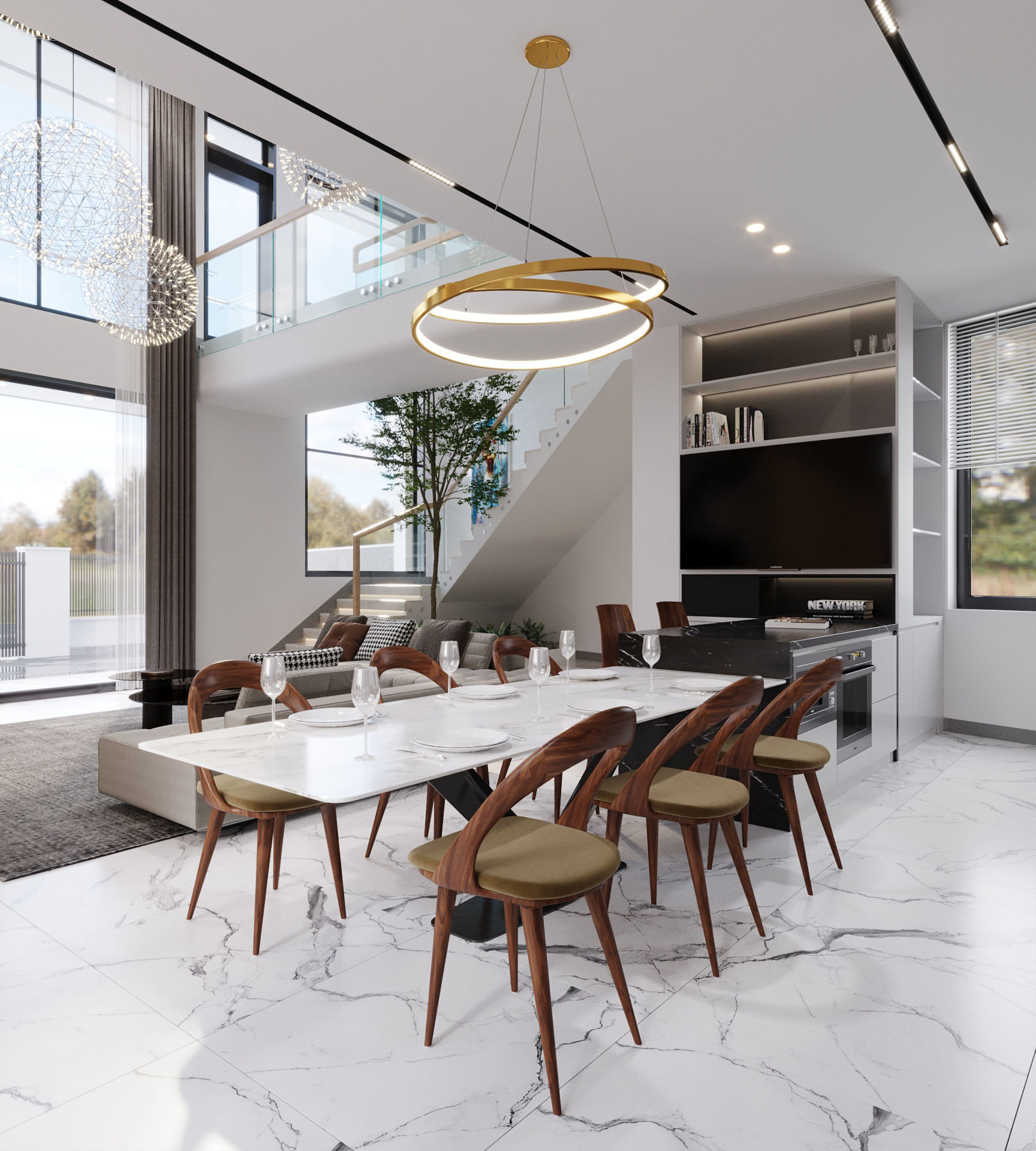 QD Living Room and Architectural 3D model_4