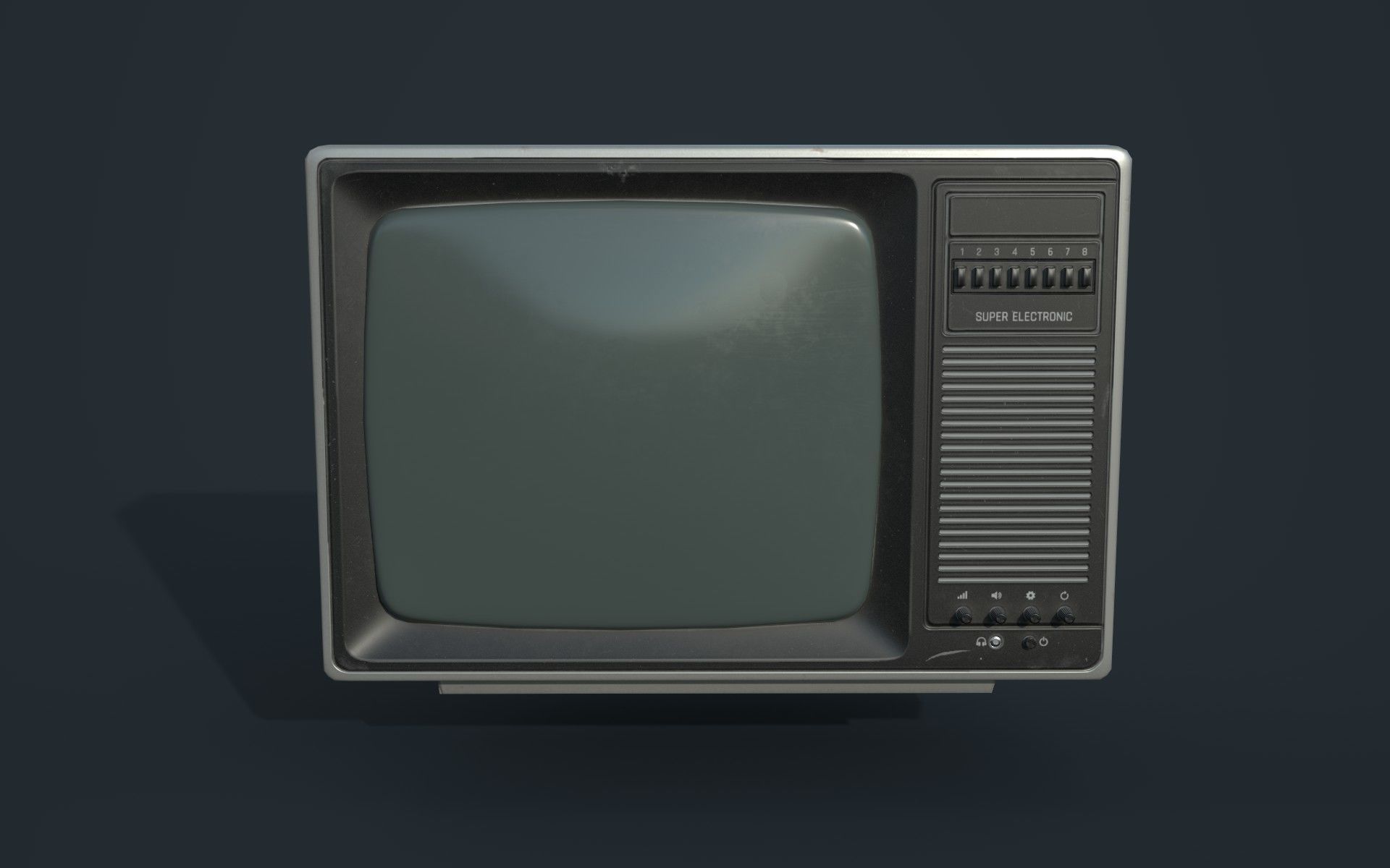Television Retro VR-AR low-poly 3D Model Low-poly 3D model_2